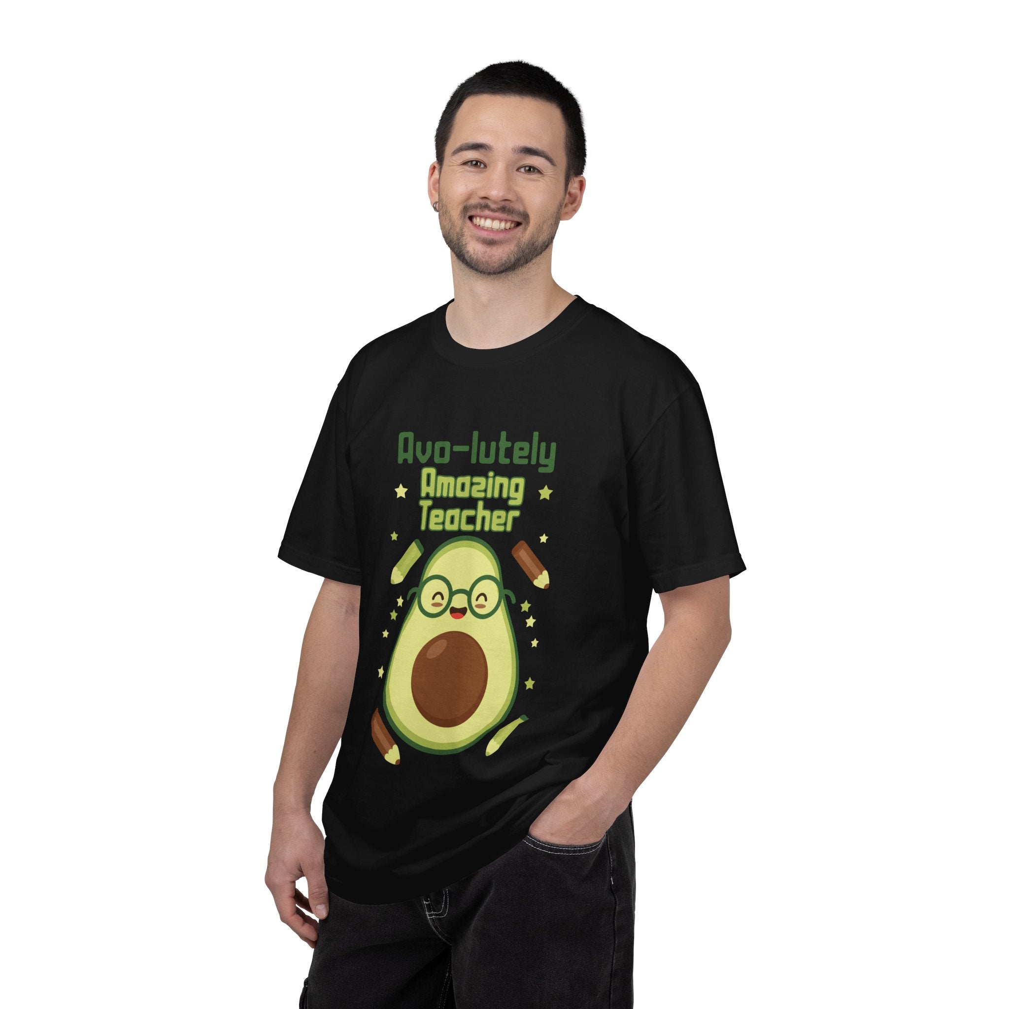 Personalizable "Avo-lutely Amazing Teacher" T-Shirt — Cute Avocado [XX] Grade Teacher Tee