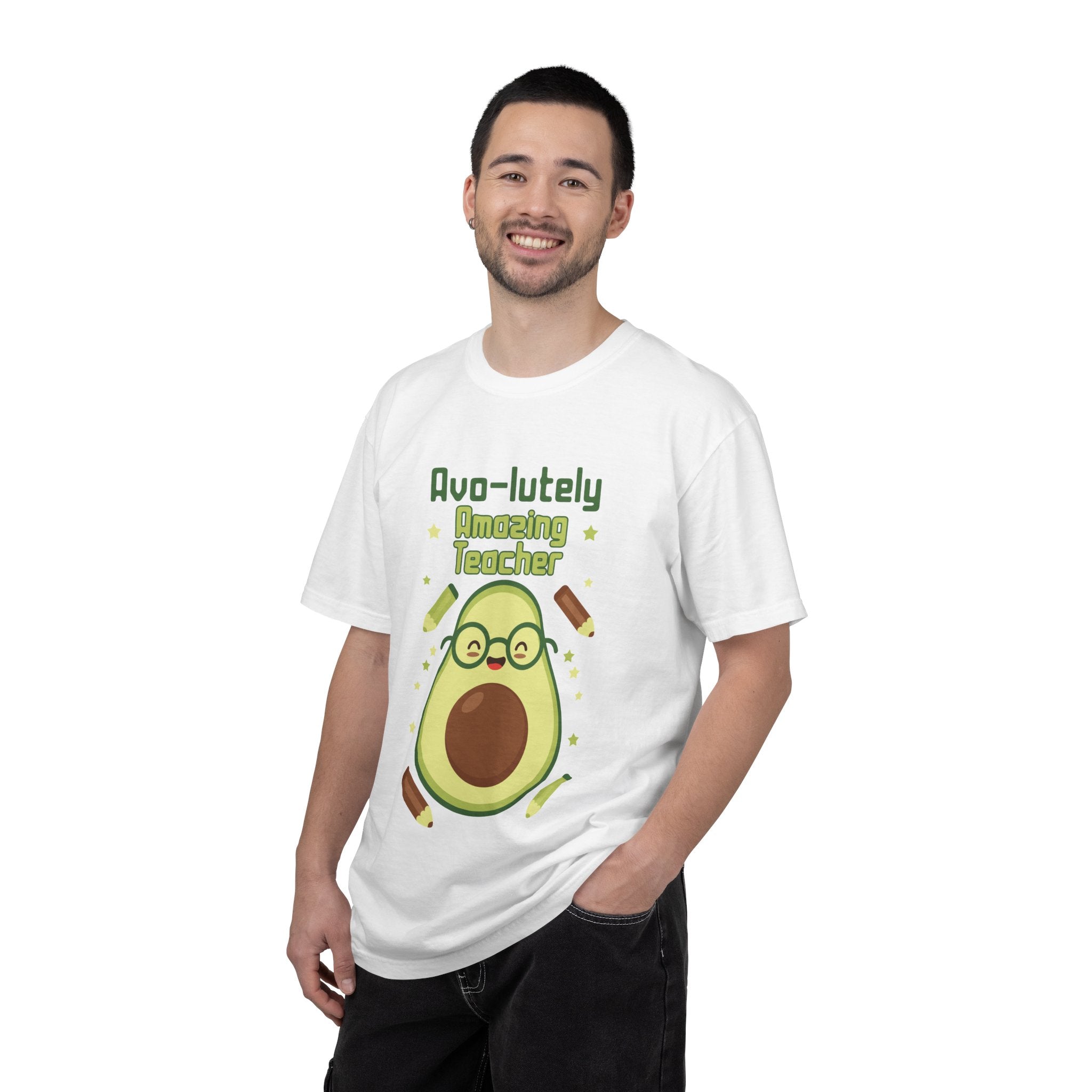 Personalizable "Avo-lutely Amazing Teacher" T-Shirt — Cute Avocado [XX] Grade Teacher Tee