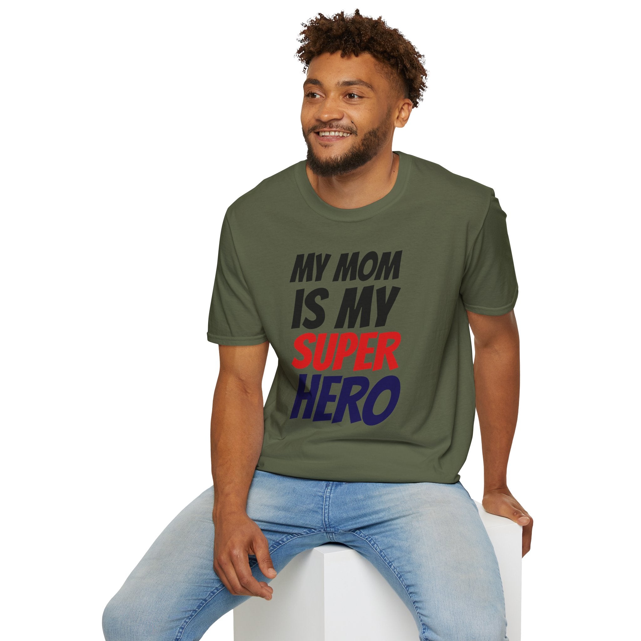 Superhero Mom T-Shirt — "My Mom Is My Superhero" Positive Message Tee