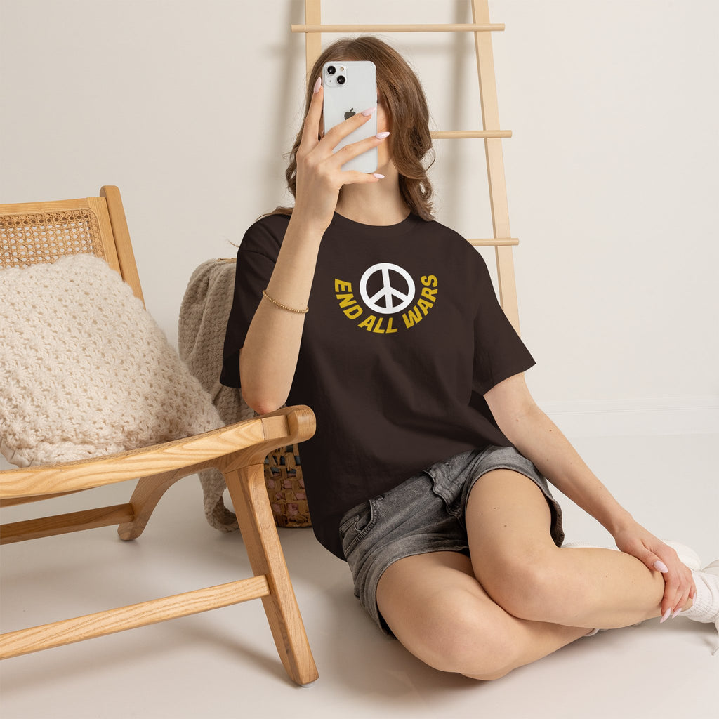 Peace Symbol T-Shirt — "End All Wars" Anti-War Graphic Tee