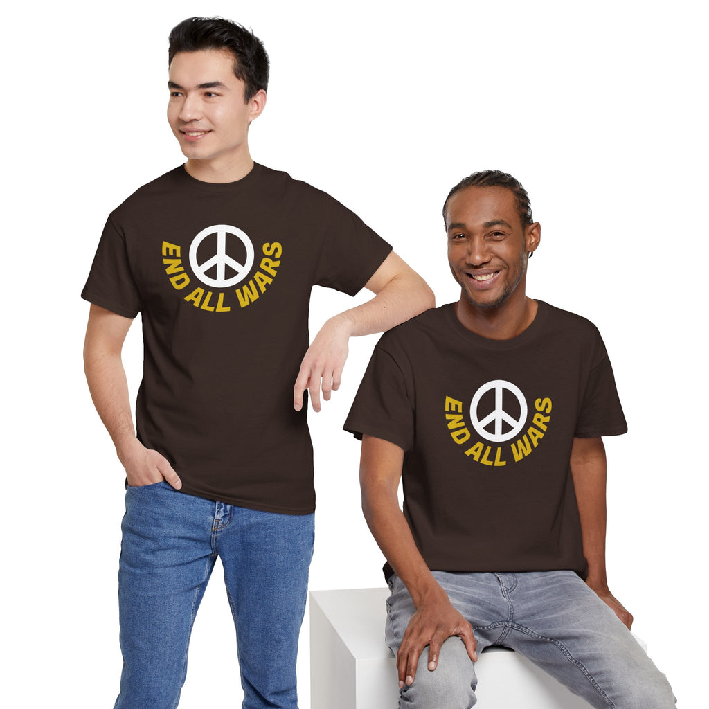 Peace Symbol T-Shirt — "End All Wars" Anti-War Graphic Tee