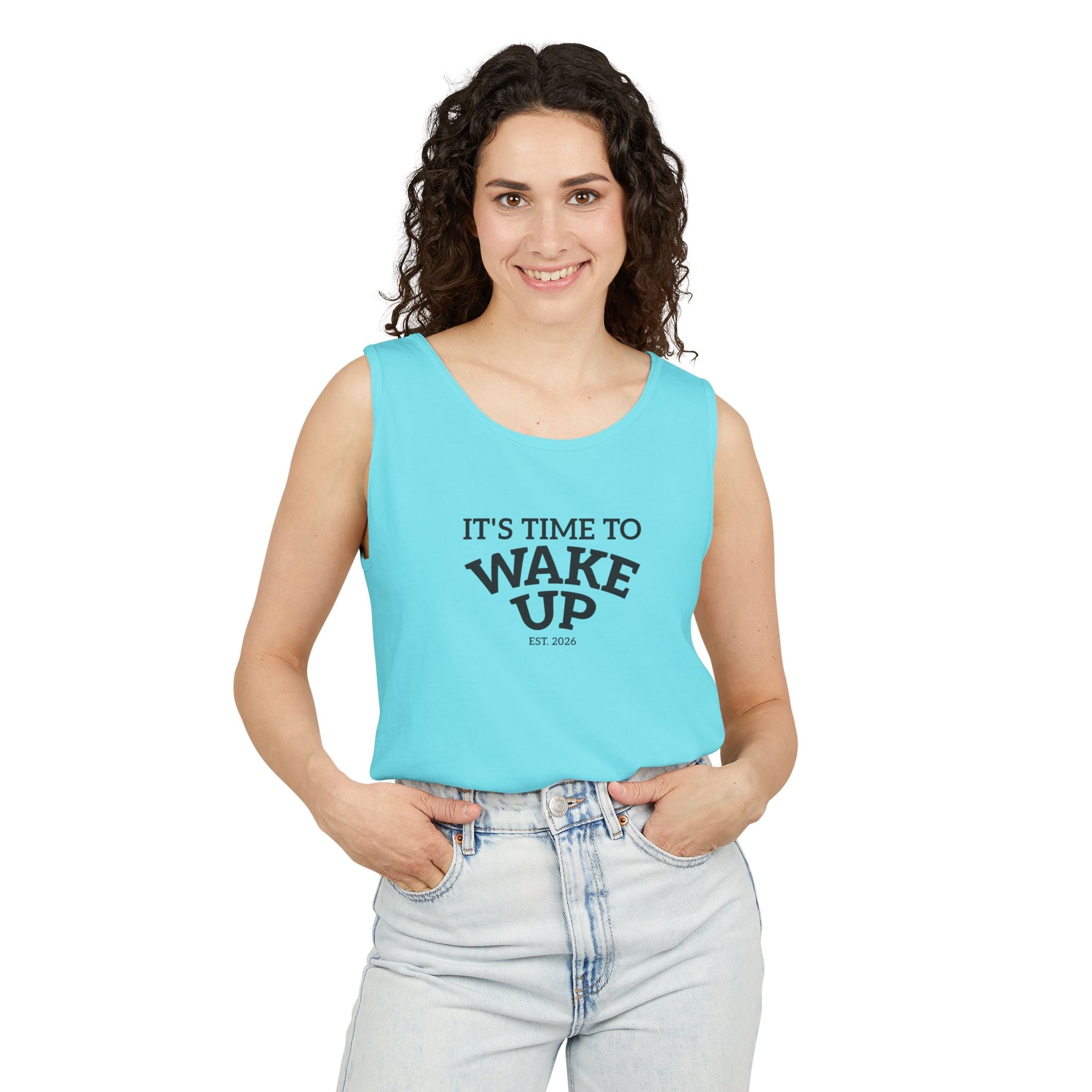 Wake Up Tank Top — Casual Graphic Tank