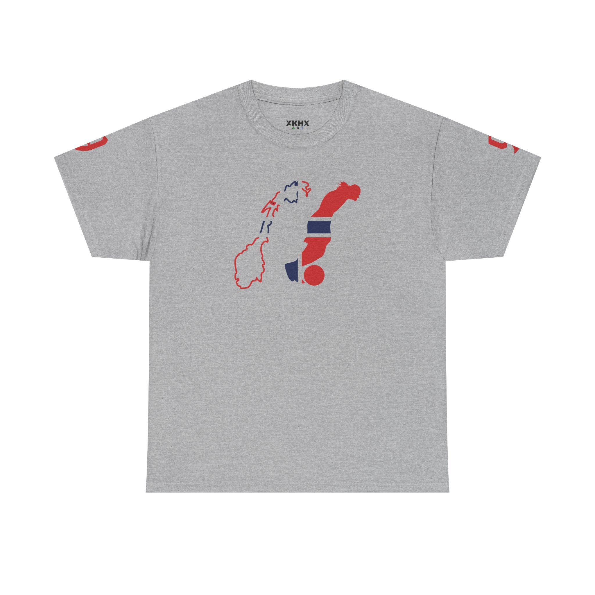 Haaland Norway Map Flag T‑Shirt — Scandinavian Pride Tee with Number 9