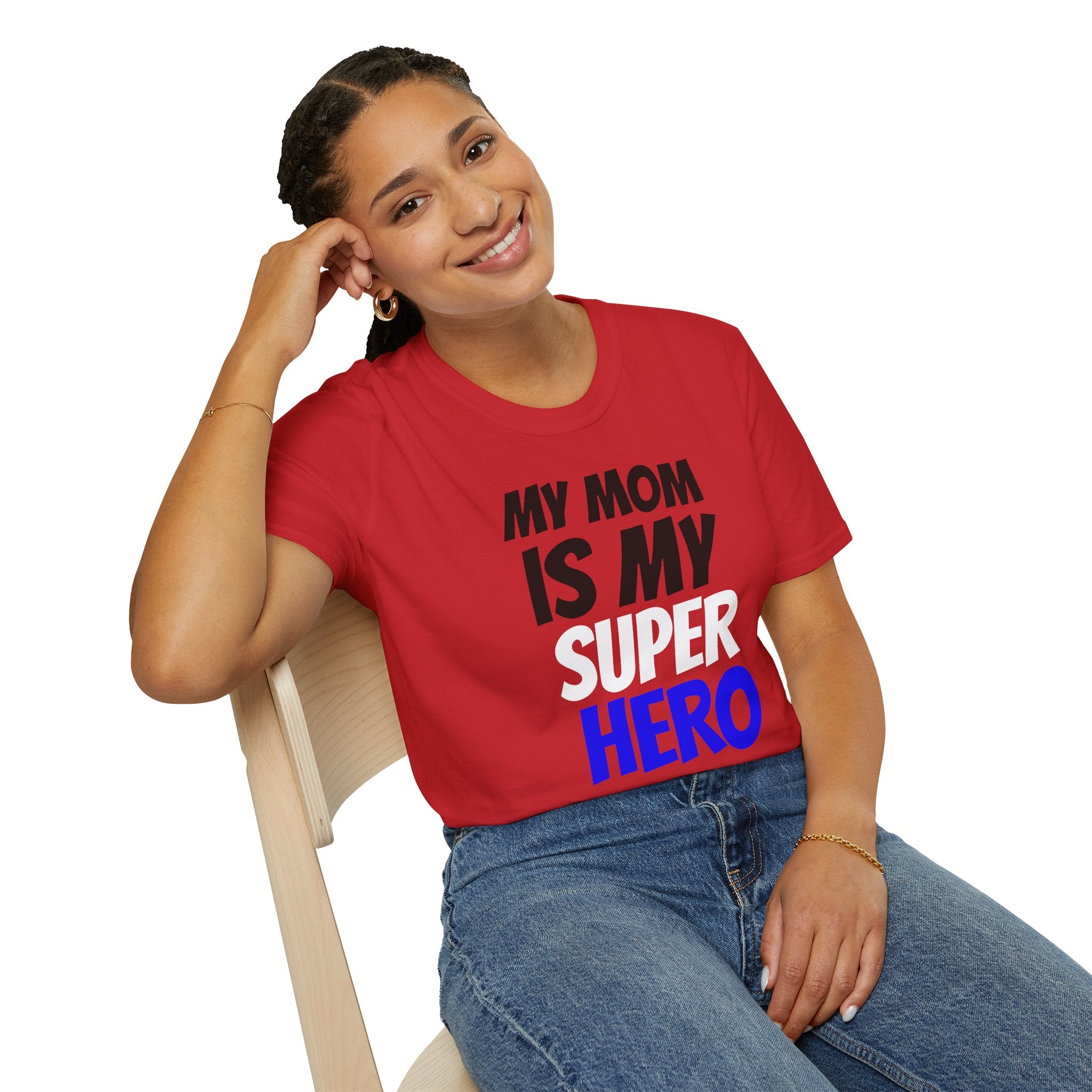 Superhero Mom T-Shirt — "My Mom Is My Superhero" Positive Message Tee