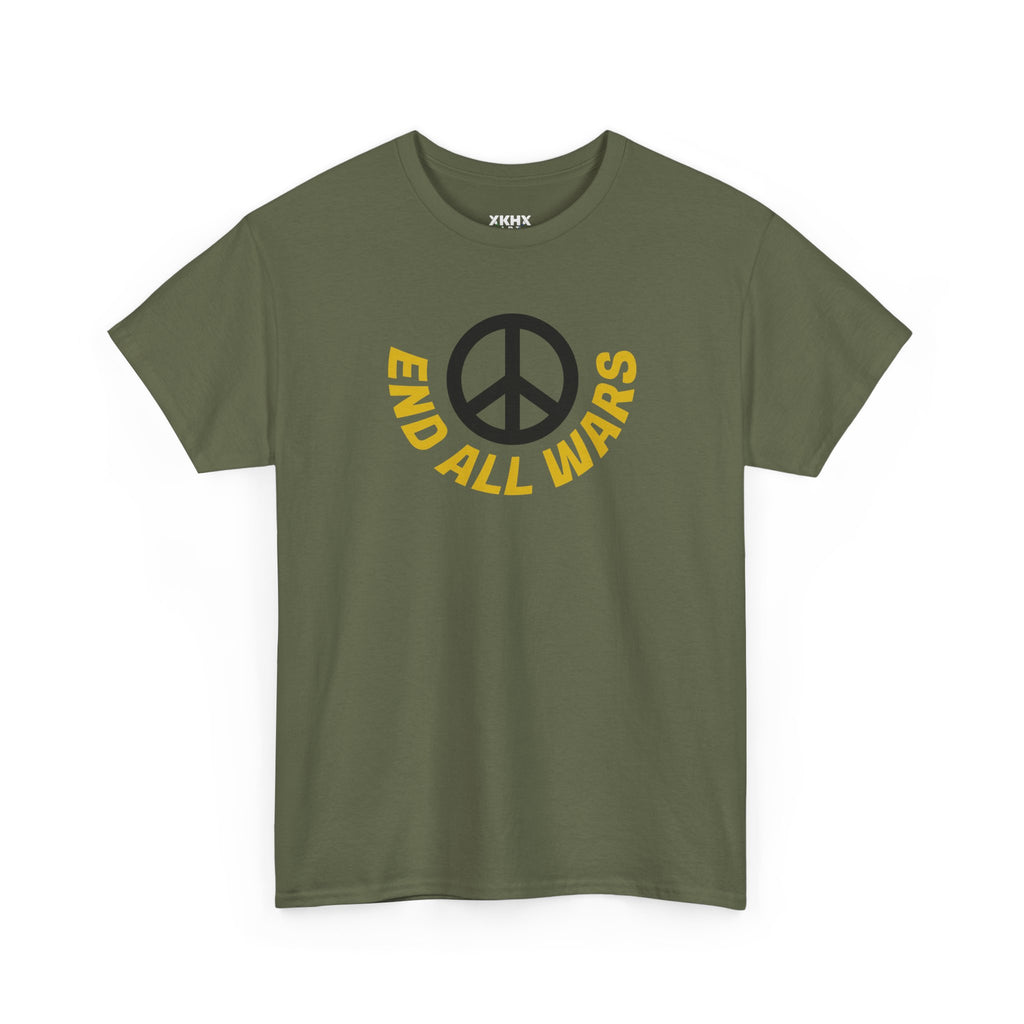 Peace Symbol T-Shirt — "End All Wars" Anti-War Graphic Tee