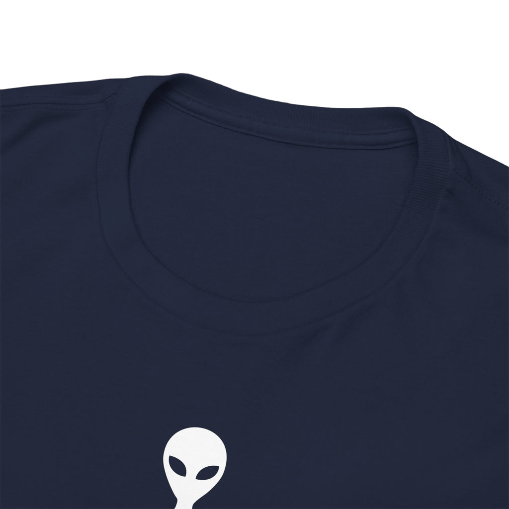 Alien Tee — Minimal "They Are Real" Vertical Graphic T-Shirt dark