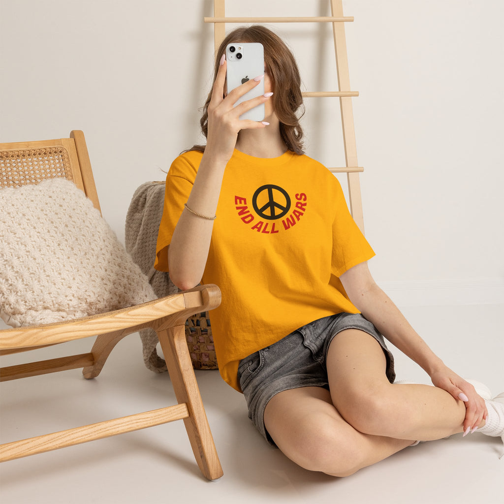 Peace Symbol T-Shirt — "End All Wars" Anti-War Graphic Tee