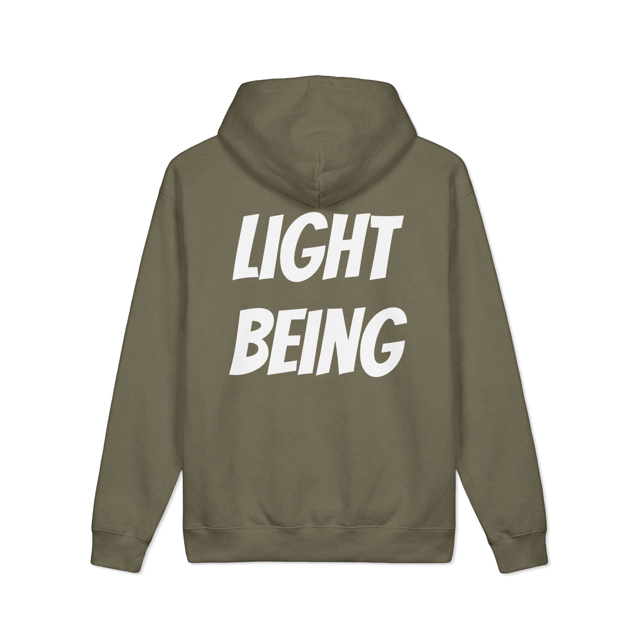 Custom Text Hoodie — Personalized Text Light Being Pullover