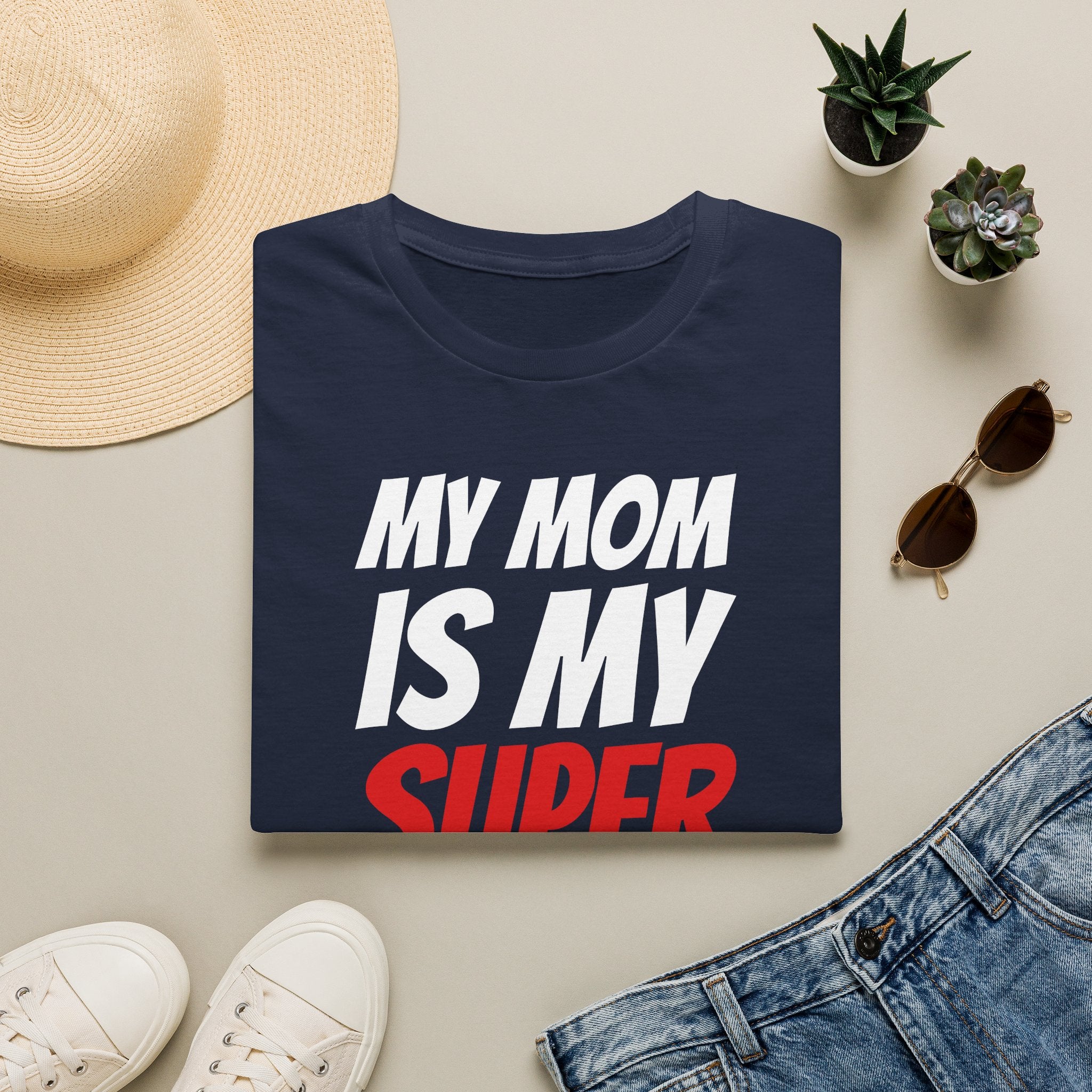 Superhero Mom T-Shirt — "My Mom Is My Superhero" Positive Message Tee