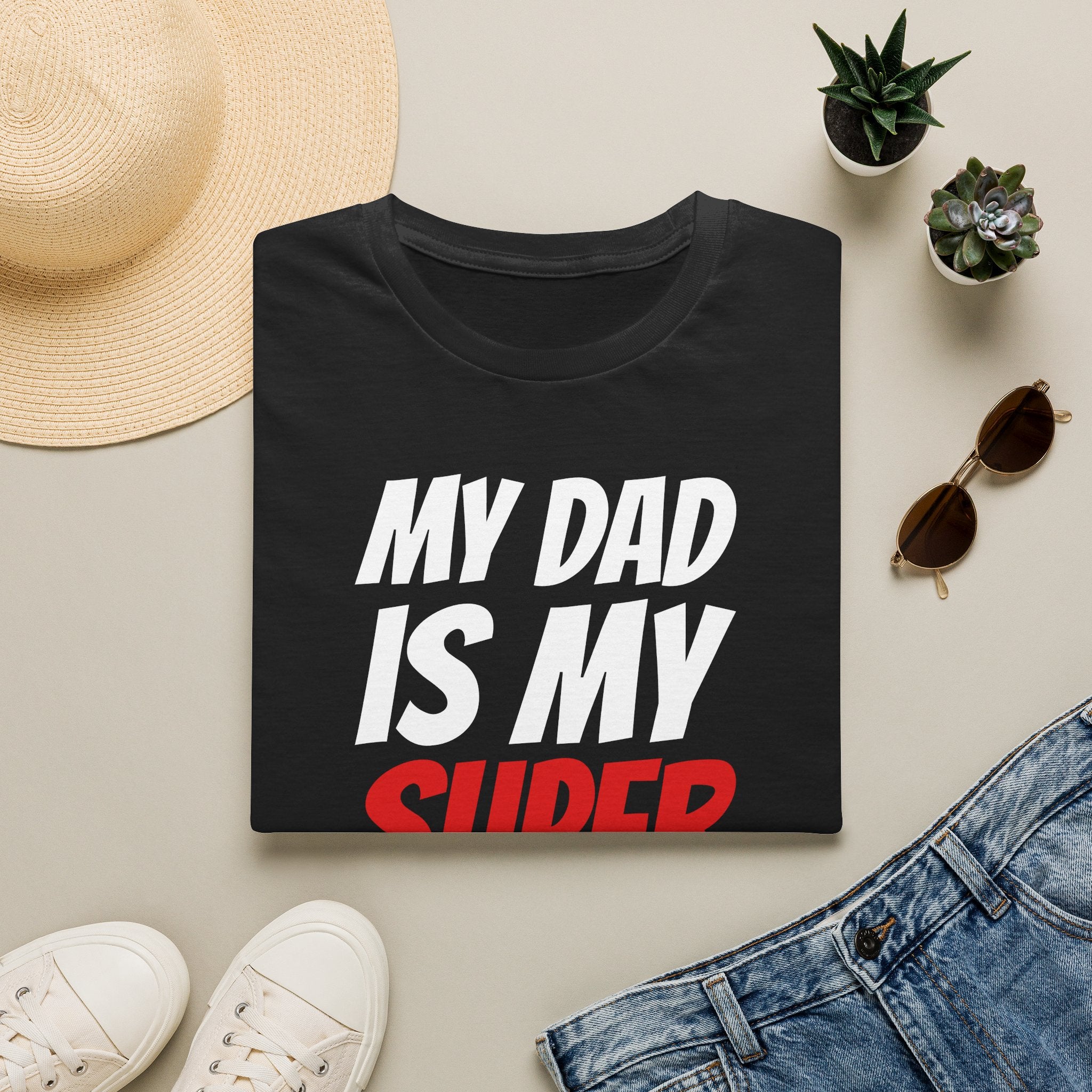 Superhero Dad T-Shirt — "My Dad Is My Superhero" Positive Message Tee