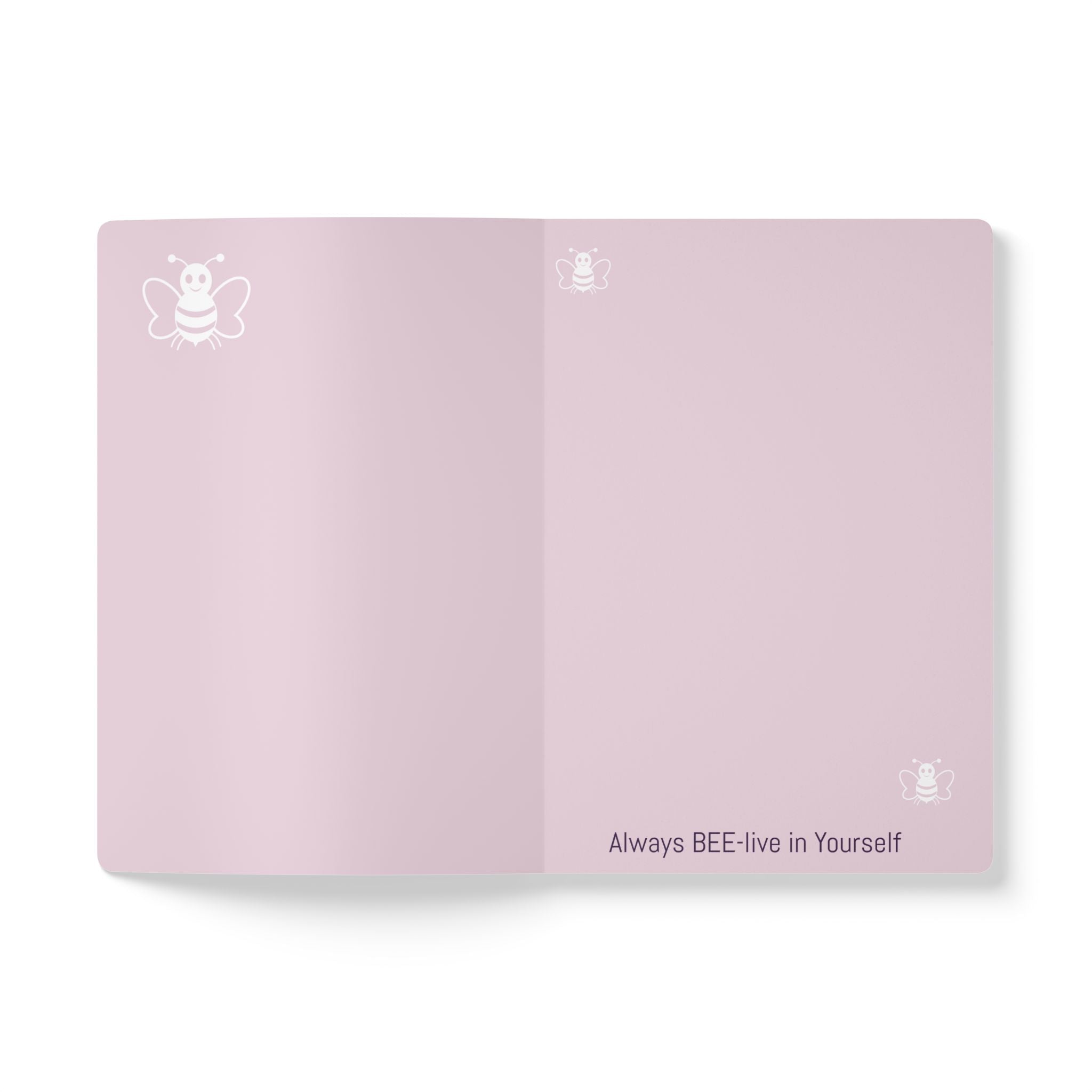 Personalized "Property of [Name]" Bee-lieve In Yourself Softcover Journal — Inspirational Notebook