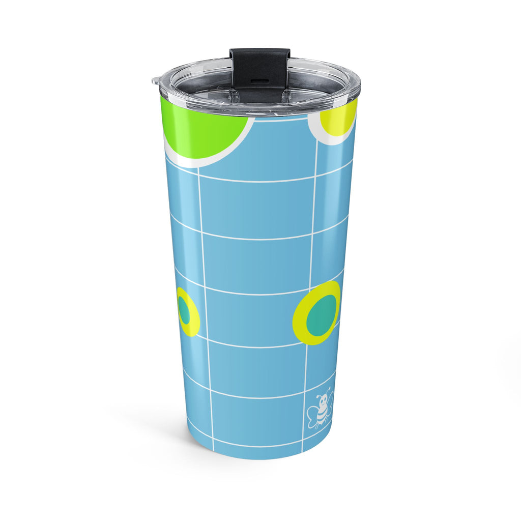 Personalized 'Property of [Name]' 20oz Tumbler — Retro Grid Back-to-School Travel Cup