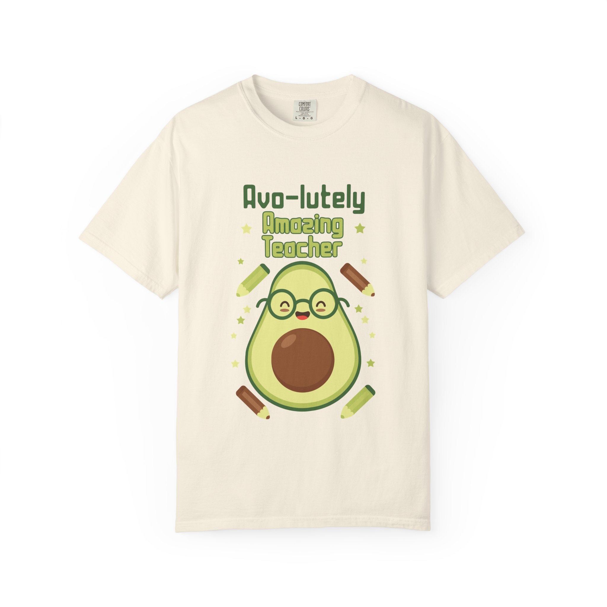 Personalizable "Avo-lutely Amazing Teacher" T-Shirt — Cute Avocado [XX] Grade Teacher Tee