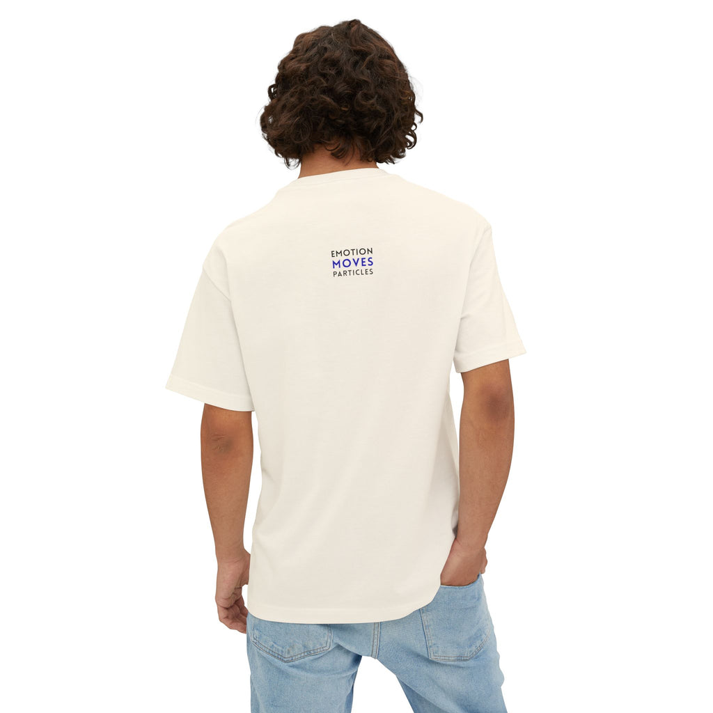 Emotion Moves Particles Tee — Minimalist Motivational Graphic T-Shirt