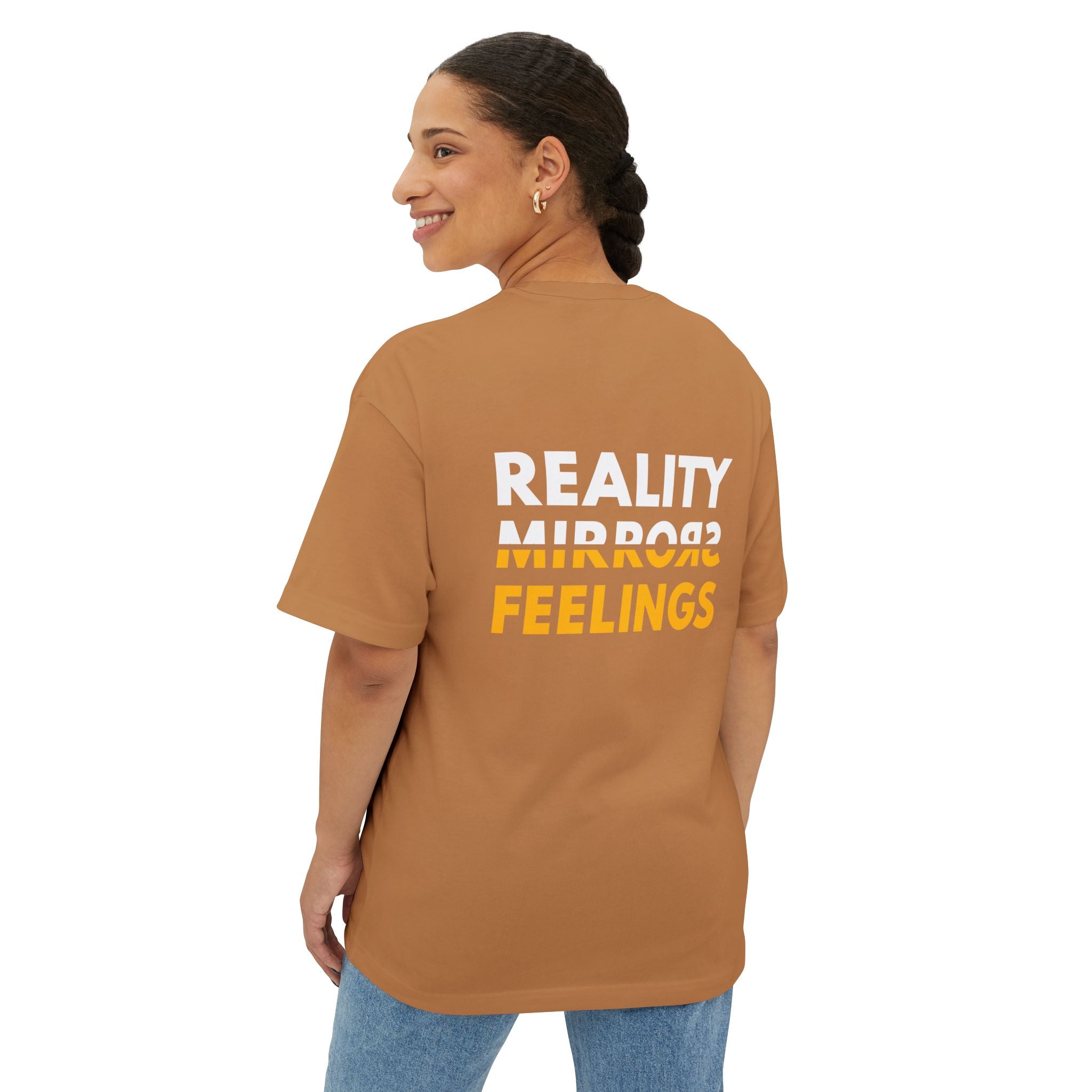Reality Dark Tee — Reality Mirrors Feelings Minimalist Motivational Graphic T-Shirt