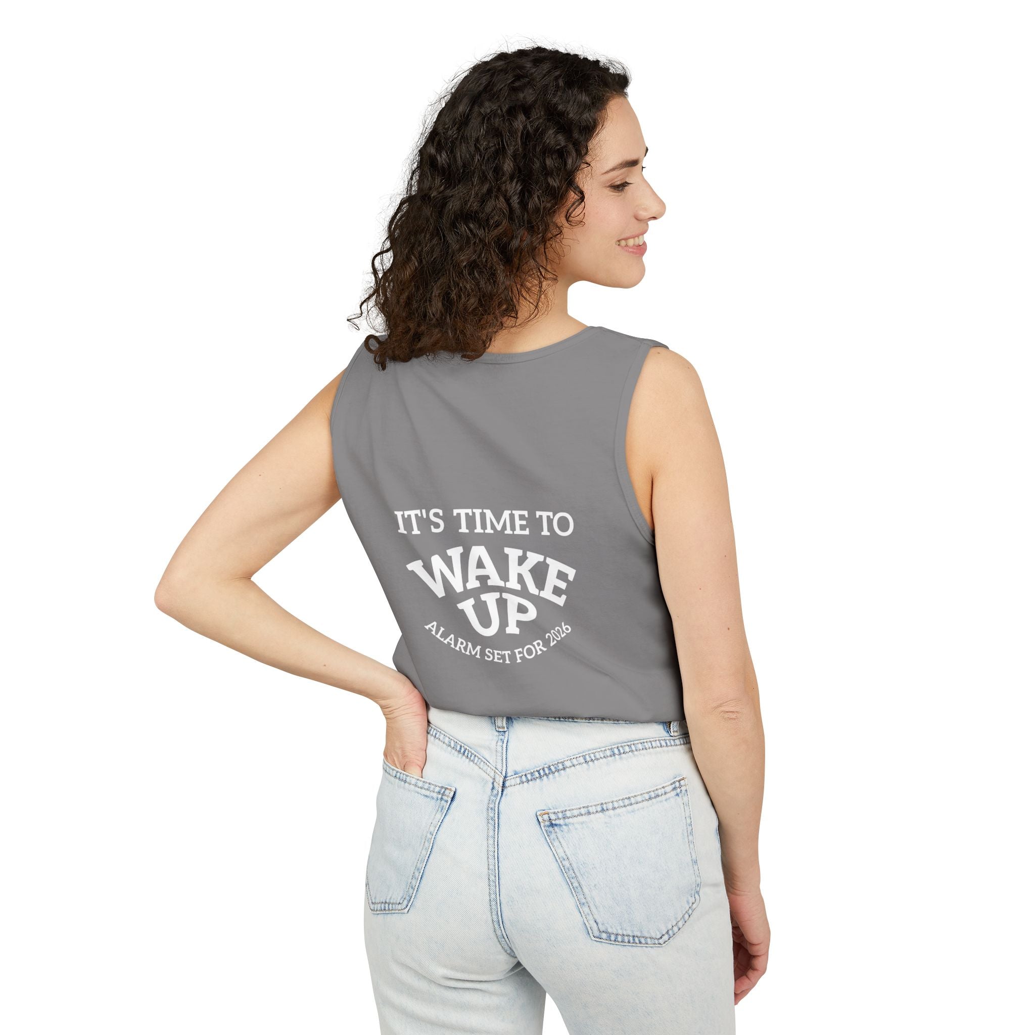 Wake Up Tank Top dark — Casual Graphic Tank