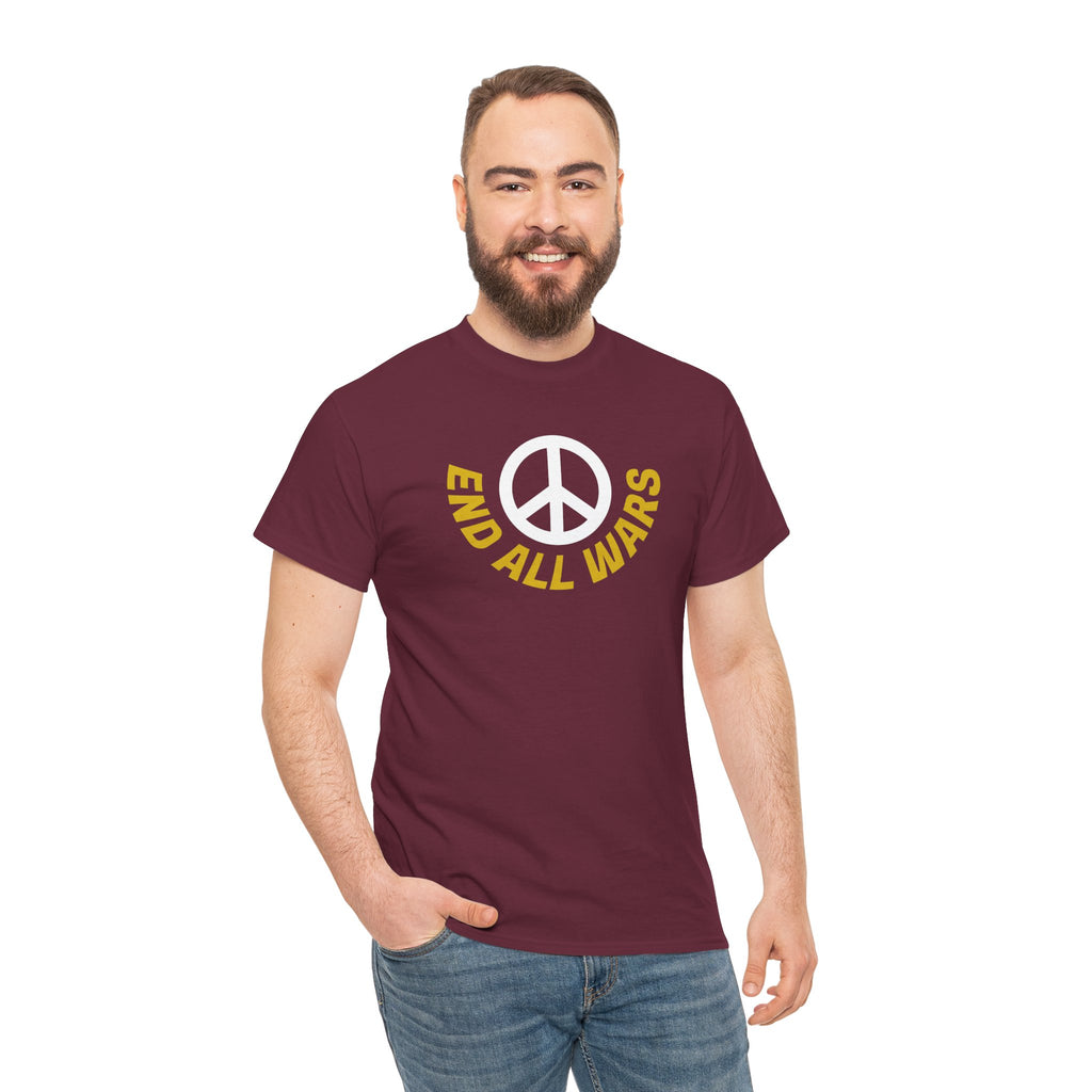 Peace Symbol T-Shirt — "End All Wars" Anti-War Graphic Tee