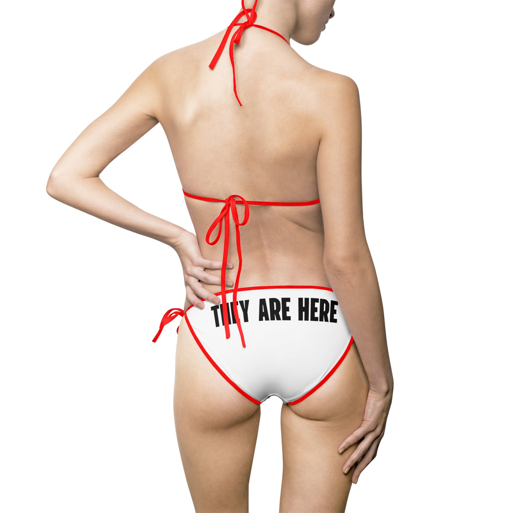 Alien Graphic Bikini — They are here - Tie-Side Bikini Swimwear