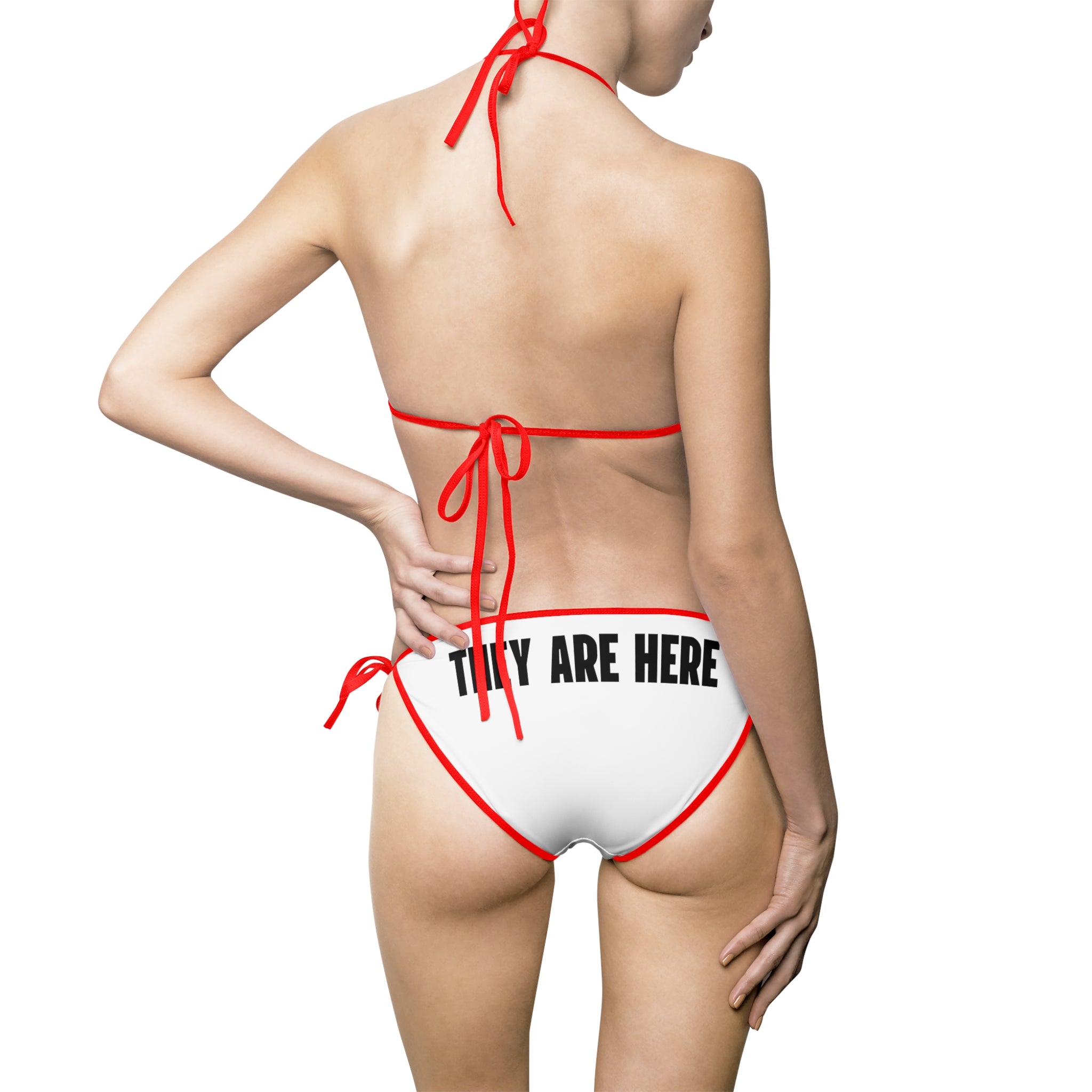 Alien Graphic Bikini — They are here - Tie-Side Bikini Swimwear