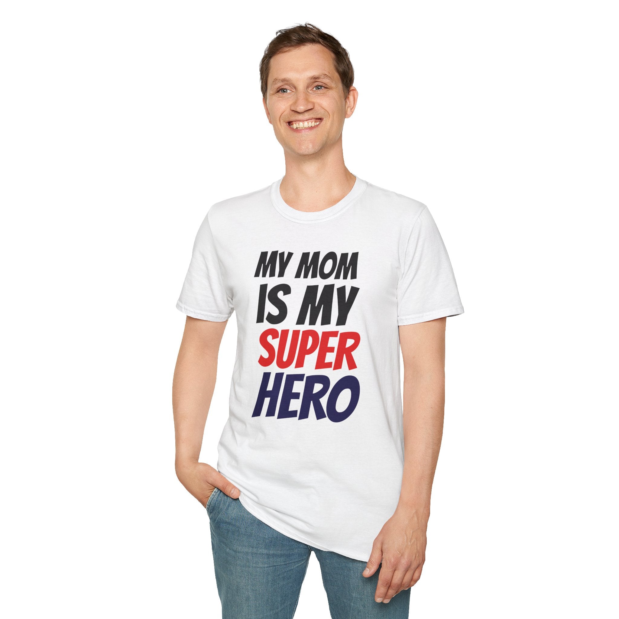 Superhero Mom T-Shirt — "My Mom Is My Superhero" Positive Message Tee