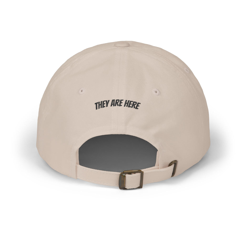Alien "They Are Here." Dad Cap - Embroidered Baseball Hat light