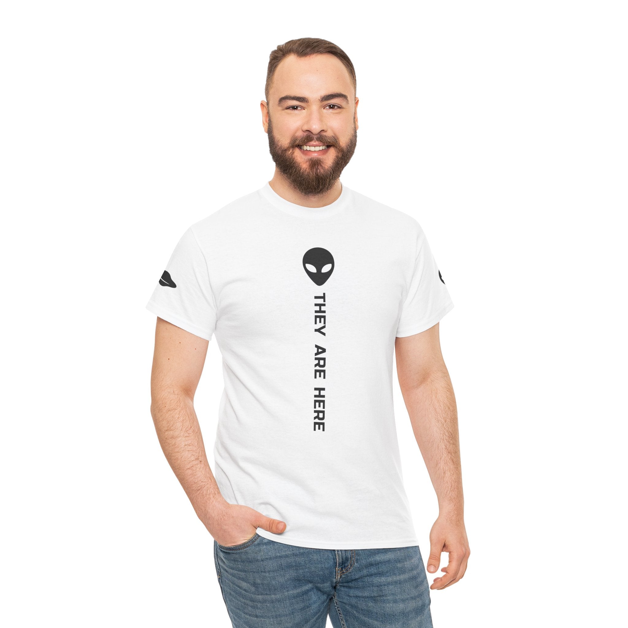 Alien Head "They Are Here" Graphic Tee