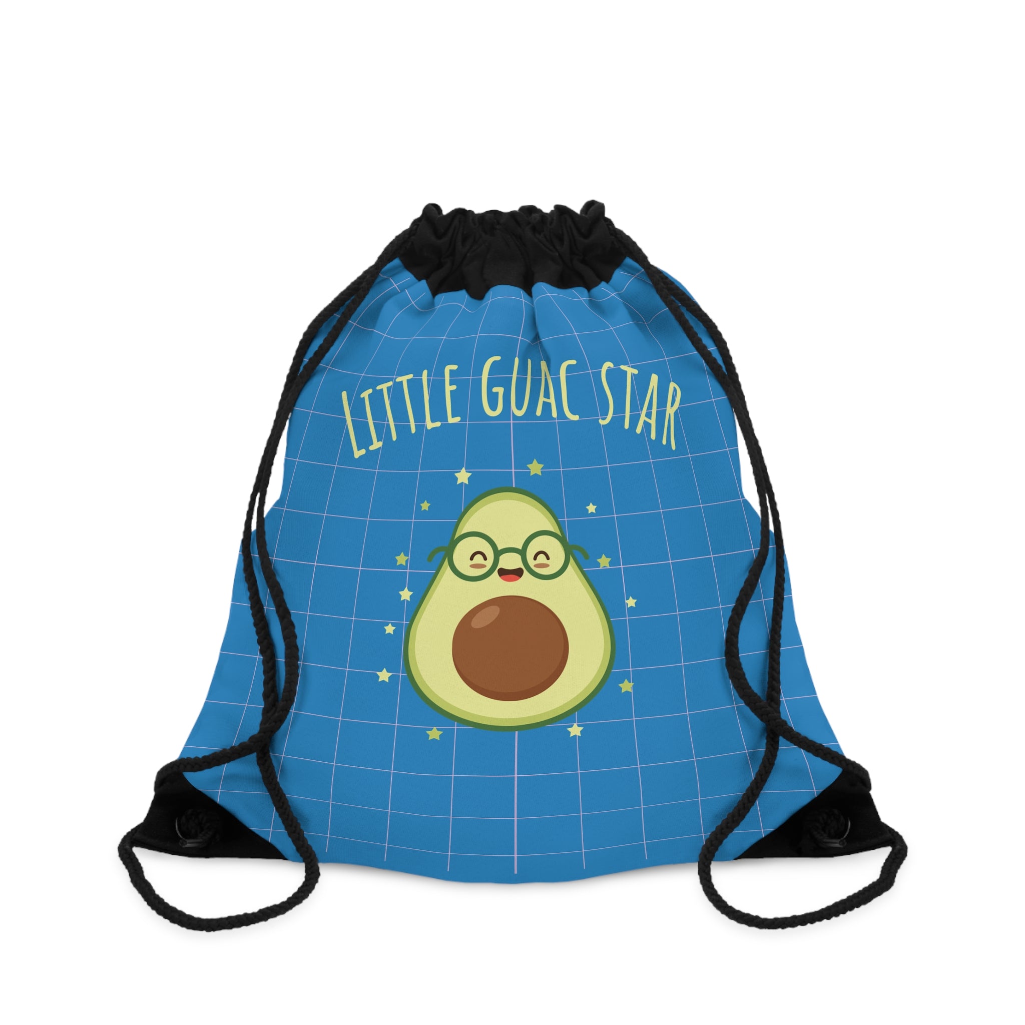 Little Guac Star Avocado Drawstring Bag — Cute Pink Gym Sack for Elementary Back-to-School
