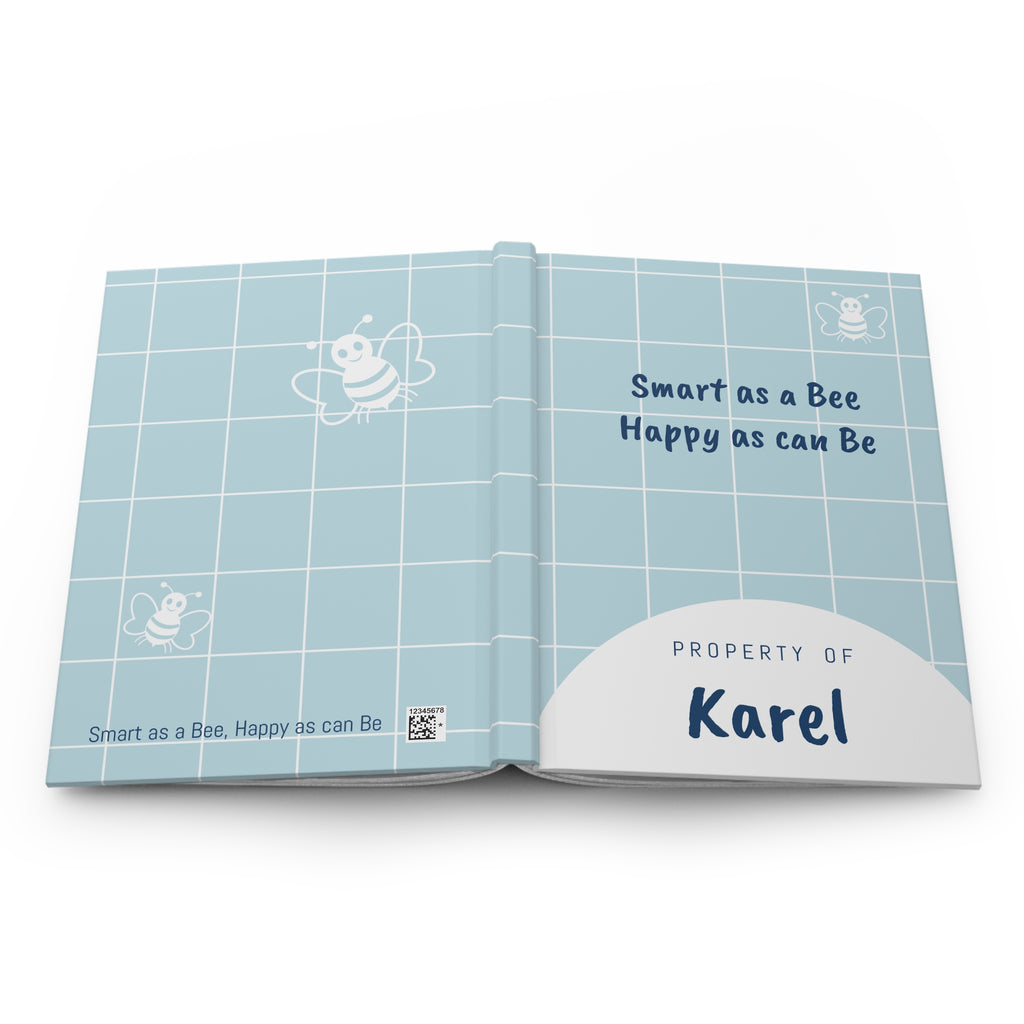 Personalized 'Smart as a Bee, Happy as can Be' Hardcover Journal