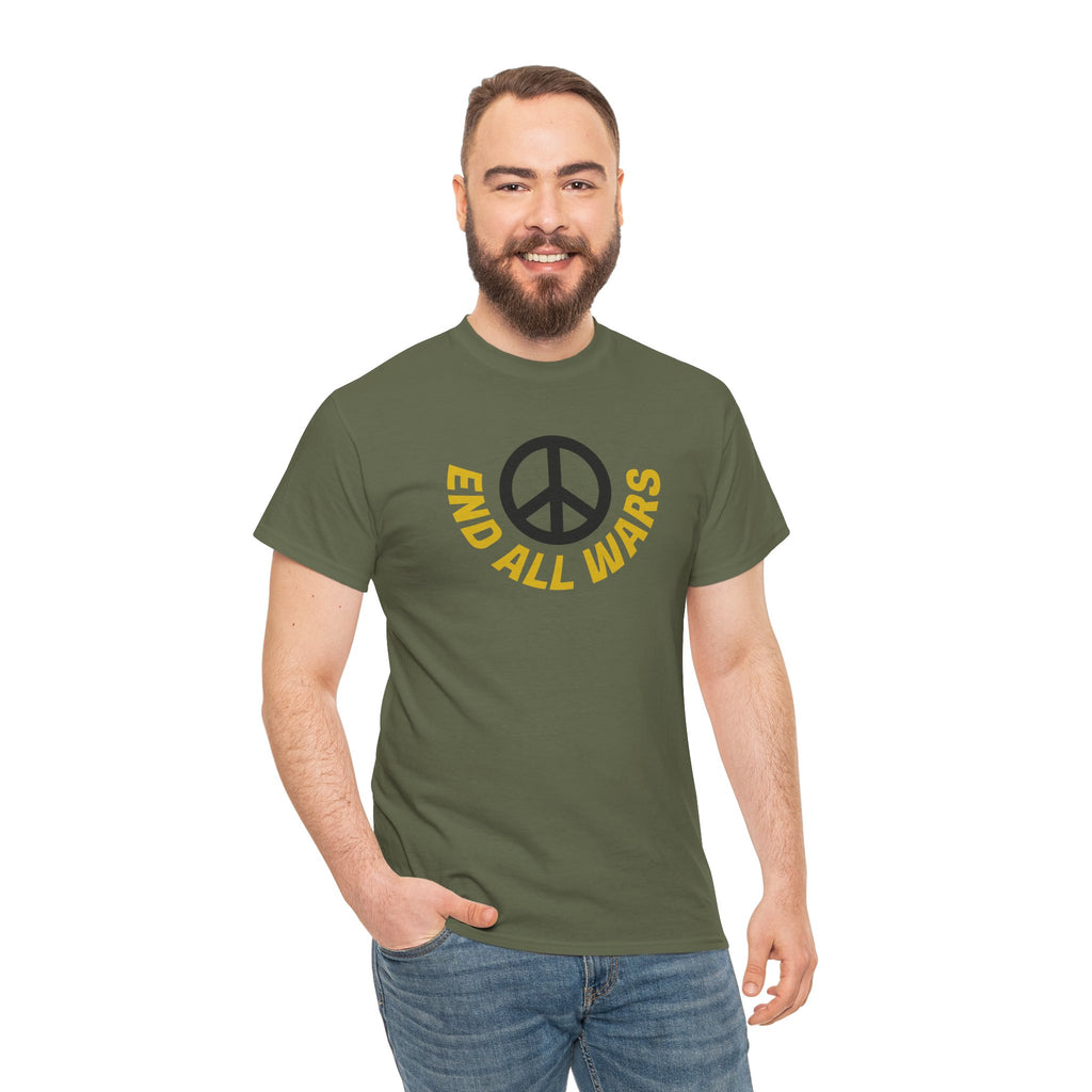 Peace Symbol T-Shirt — "End All Wars" Anti-War Graphic Tee