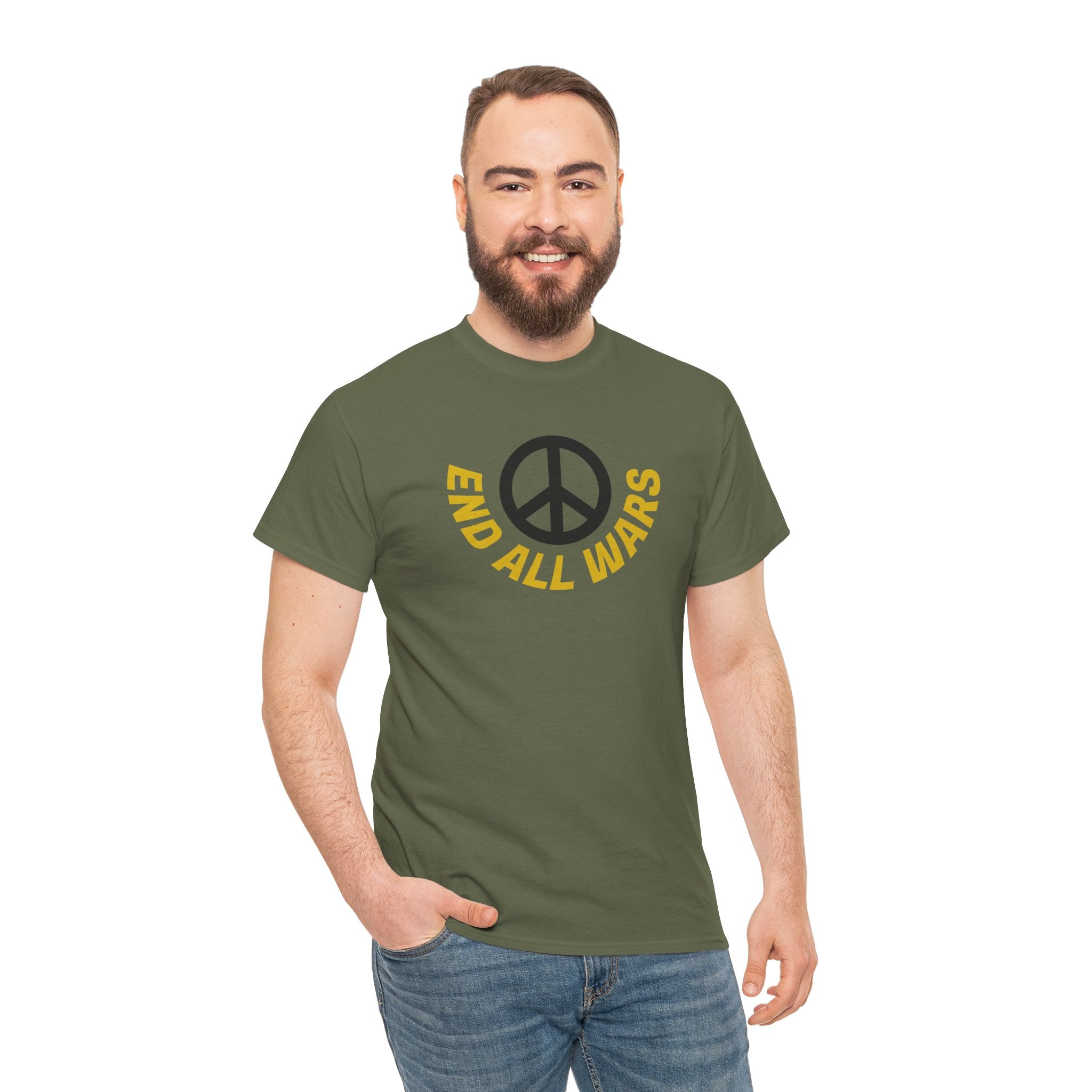 Peace Symbol T-Shirt — "End All Wars" Anti-War Graphic Tee