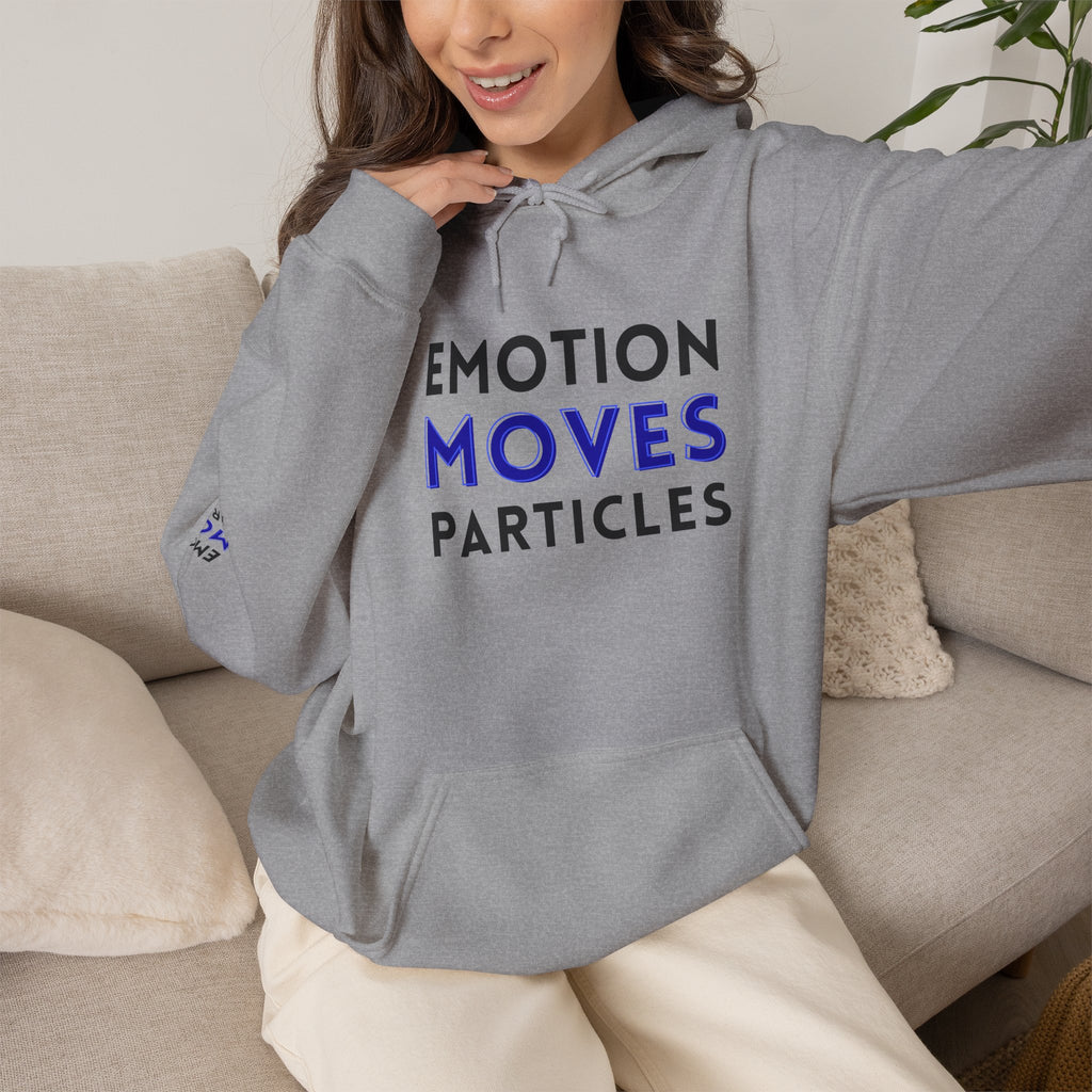 Emotion Moves Particles Hoodie — Inspirational Graphic Pullover