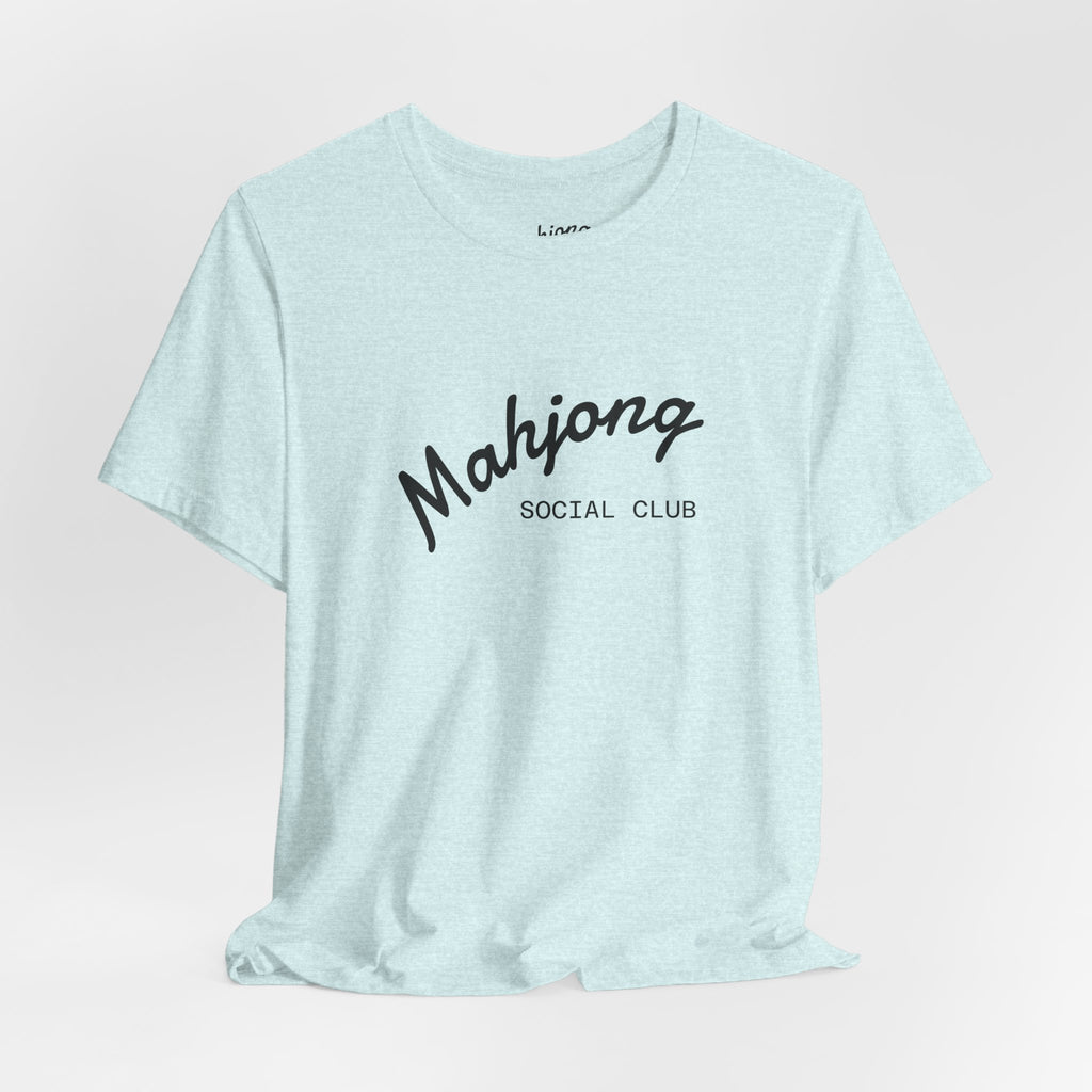 Mahjong Social Club Tee | tile-inspired, jade green pastel