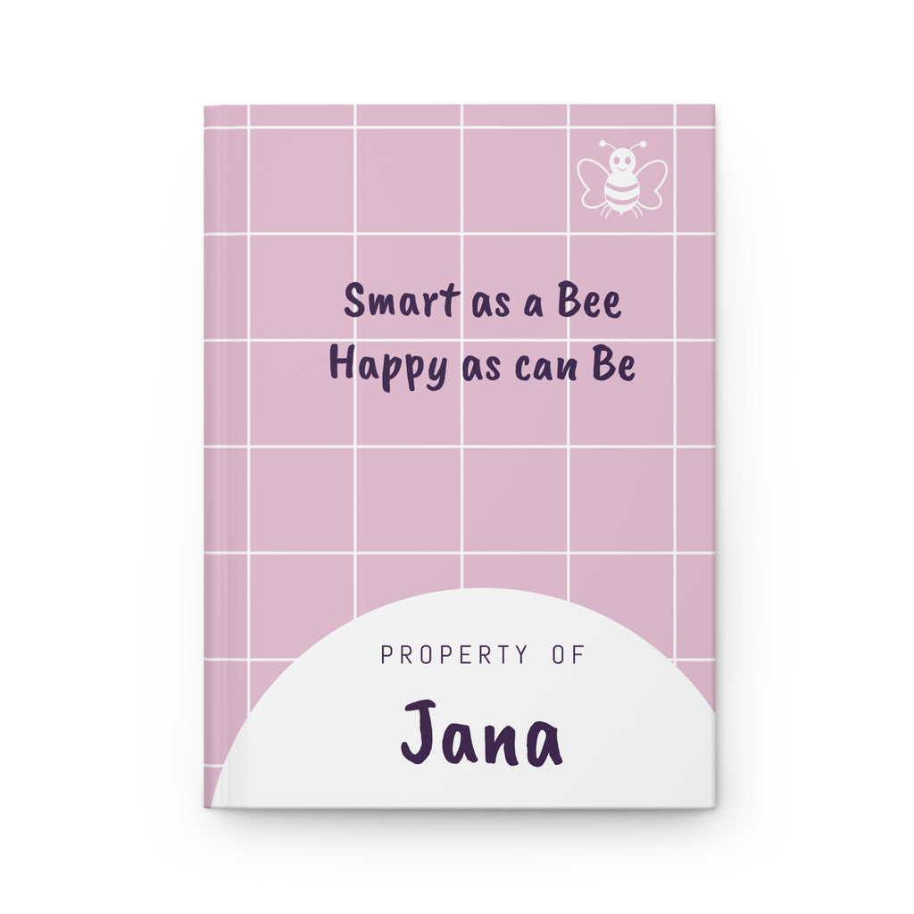 Personalized 'Smart as a Bee, Happy as can Be' Hardcover Journal