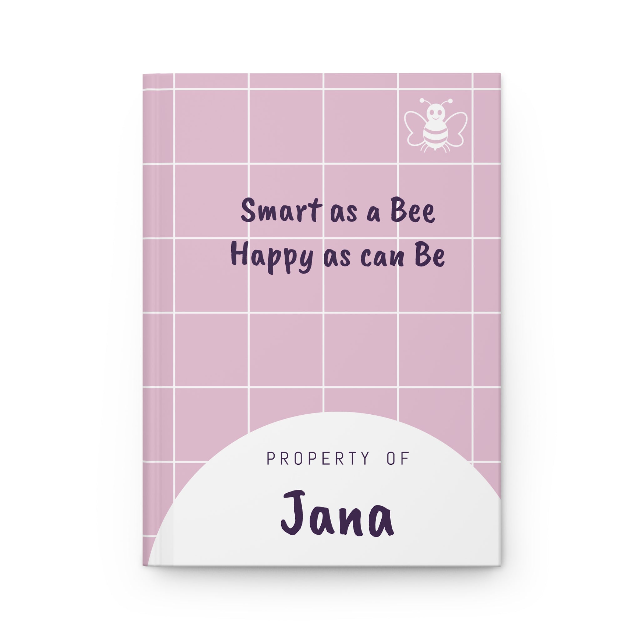 Personalized 'Smart as a Bee, Happy as can Be' Hardcover Journal
