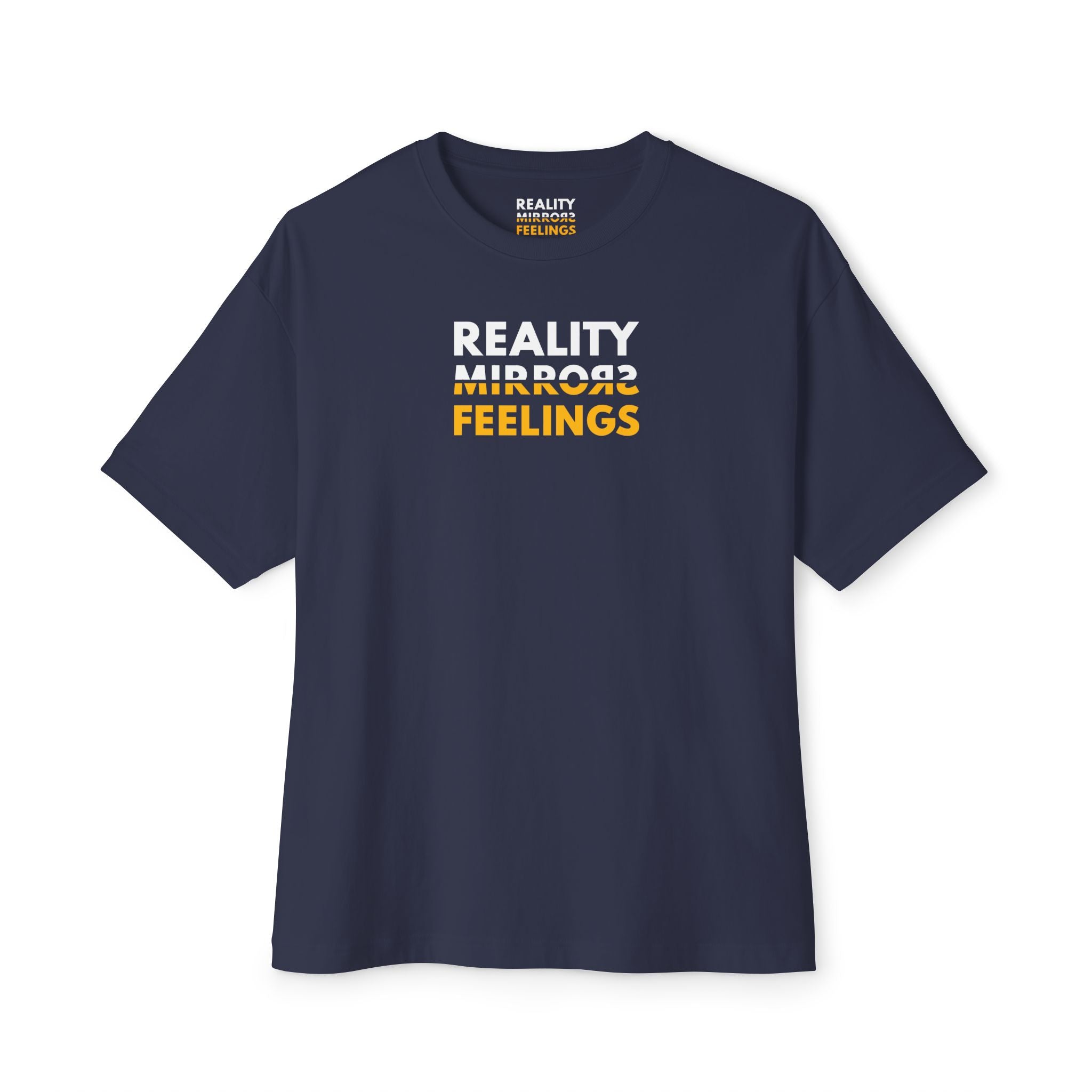 Reality Dark Tee — Reality Mirrors Feelings Minimalist Motivational Graphic T-Shirt