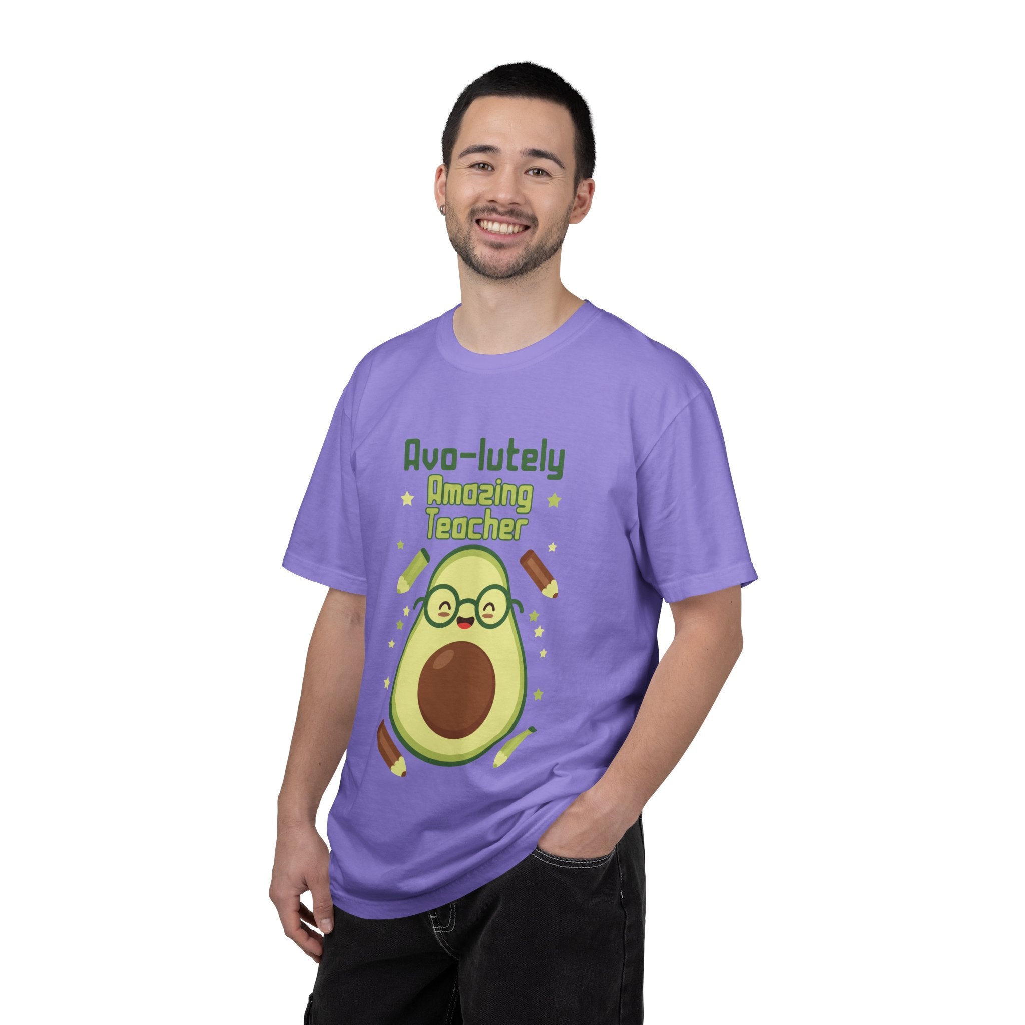 Personalizable "Avo-lutely Amazing Teacher" T-Shirt — Cute Avocado [XX] Grade Teacher Tee