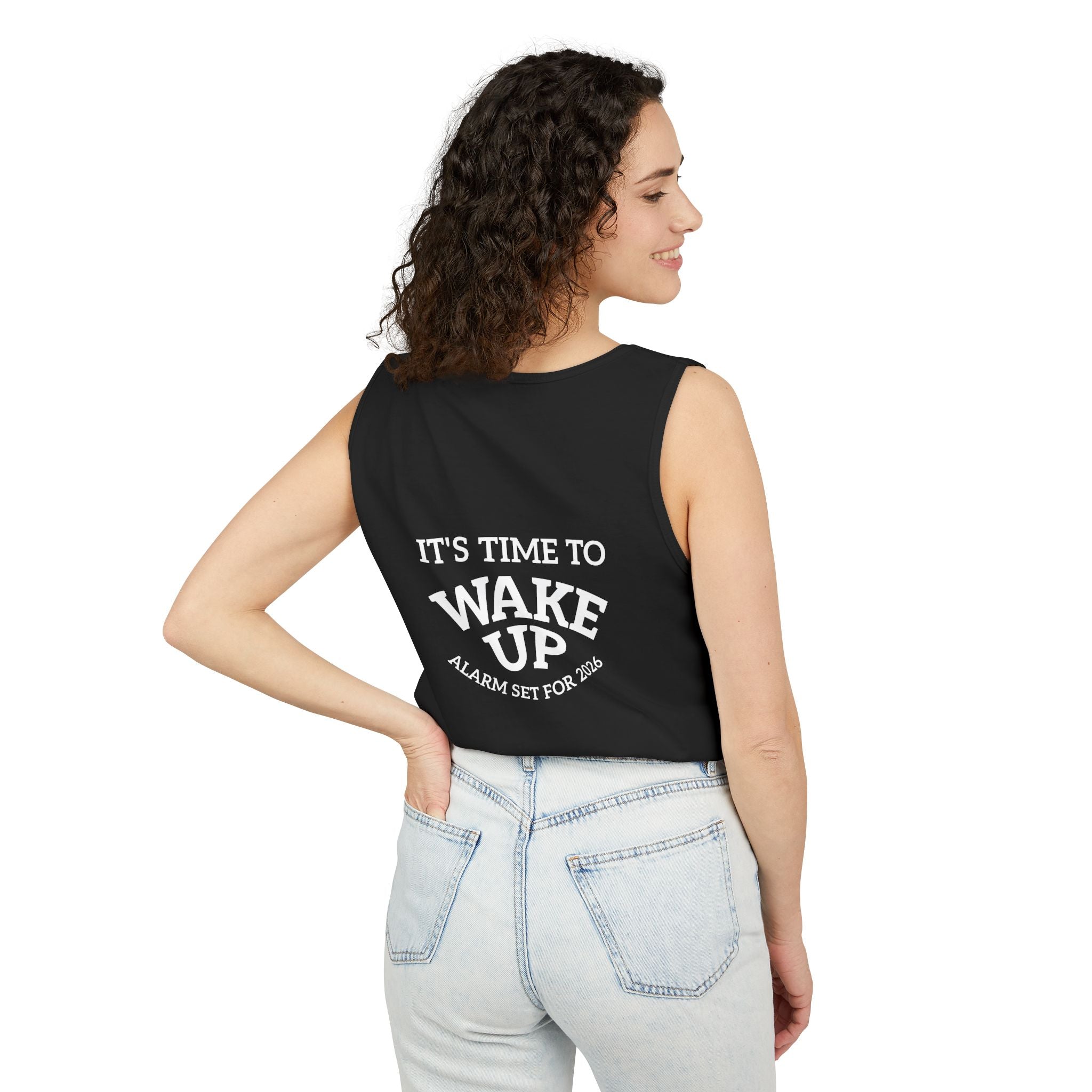 Wake Up Tank Top dark — Casual Graphic Tank