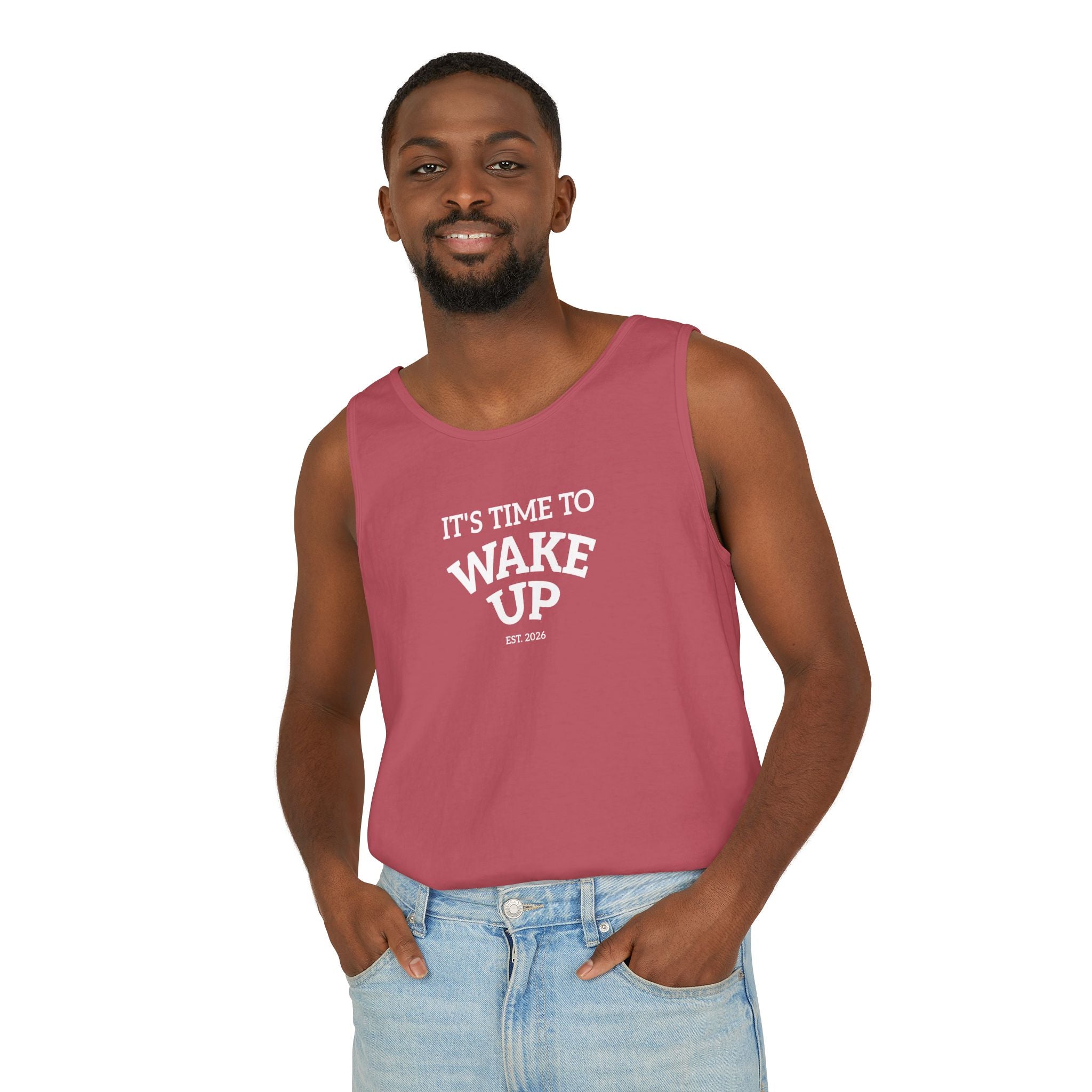 Wake Up Tank Top dark — Casual Graphic Tank