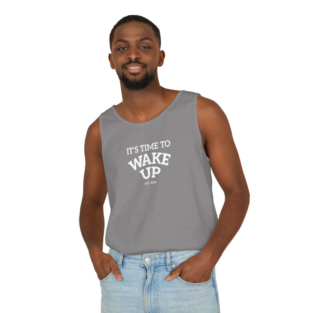 Wake Up Tank Top dark — Casual Graphic Tank