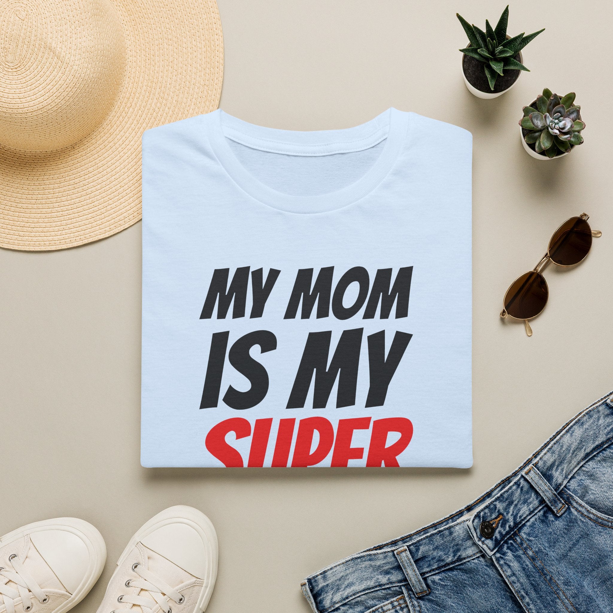 Superhero Mom T-Shirt — "My Mom Is My Superhero" Positive Message Tee