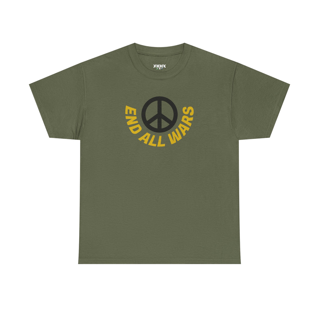 Peace Symbol T-Shirt — "End All Wars" Anti-War Graphic Tee