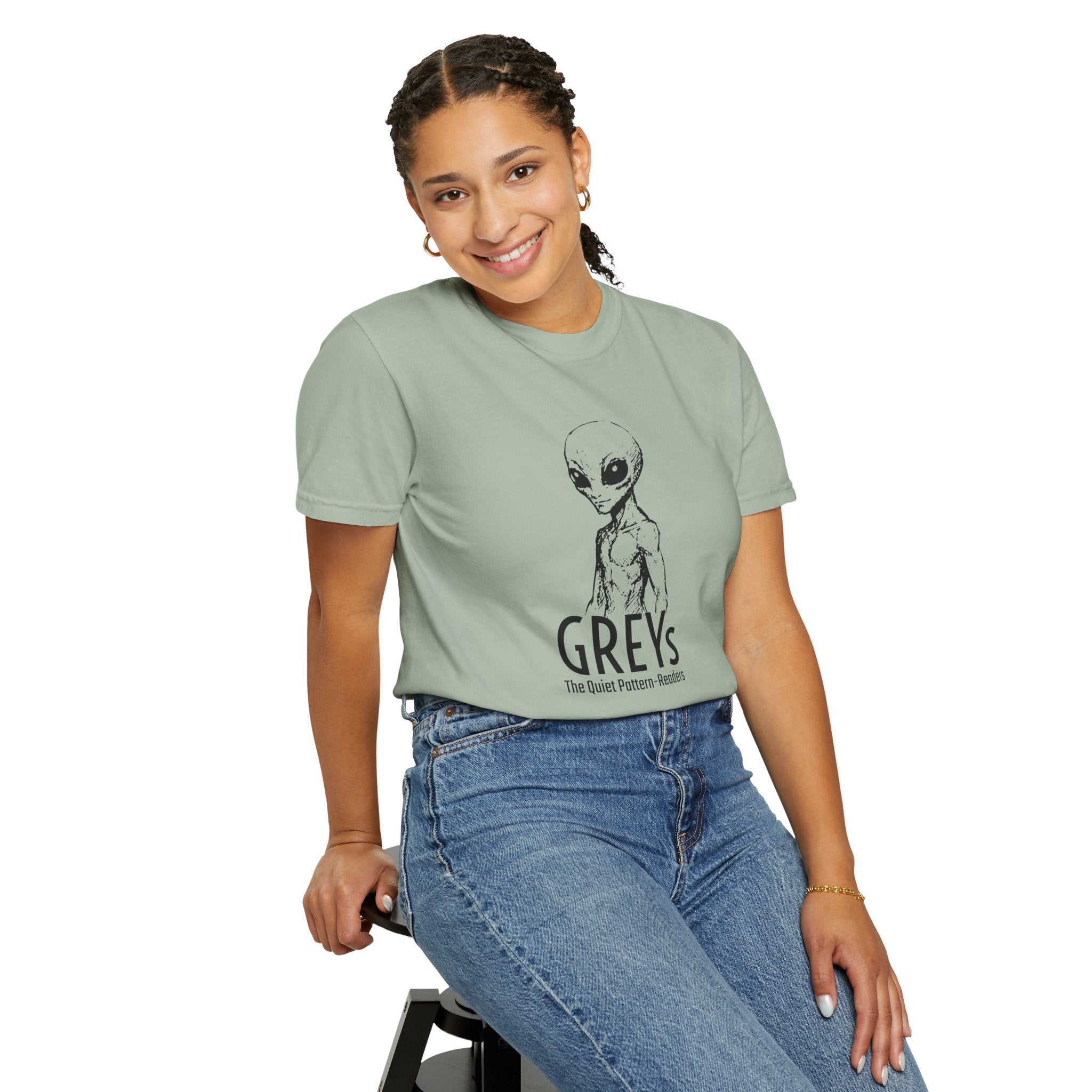 Alien Greys Graphic T-Shirt — "The Quiet Partners" Illustrated Tee