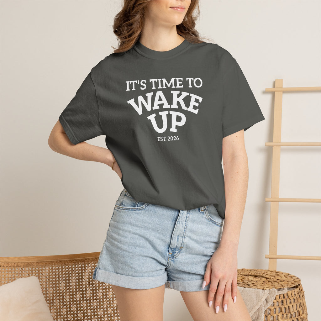 Wake Up Graphic T-Shirt — "It's Time to Wake Up" Casual Tee dark