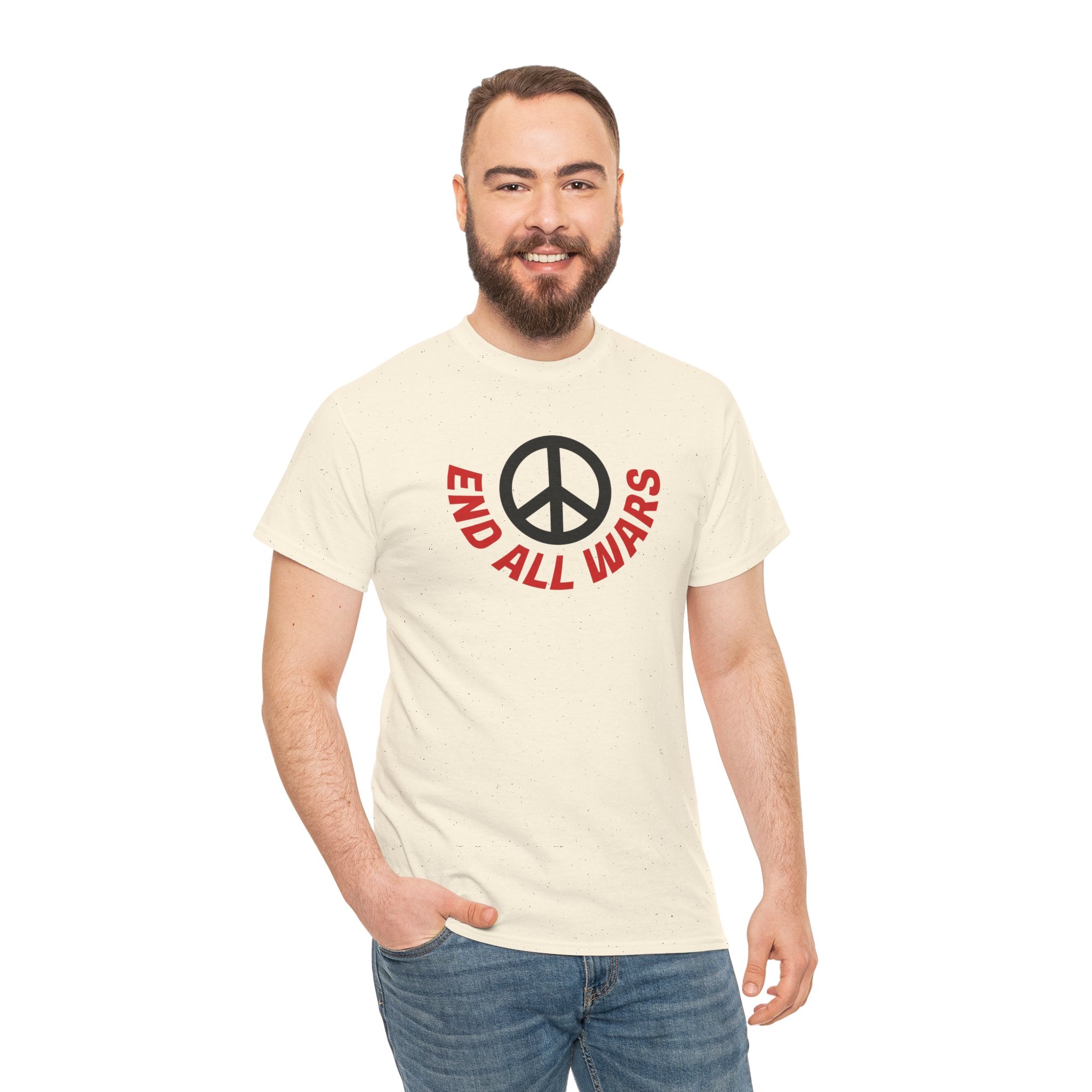 Peace Symbol T-Shirt — "End All Wars" Anti-War Graphic Tee
