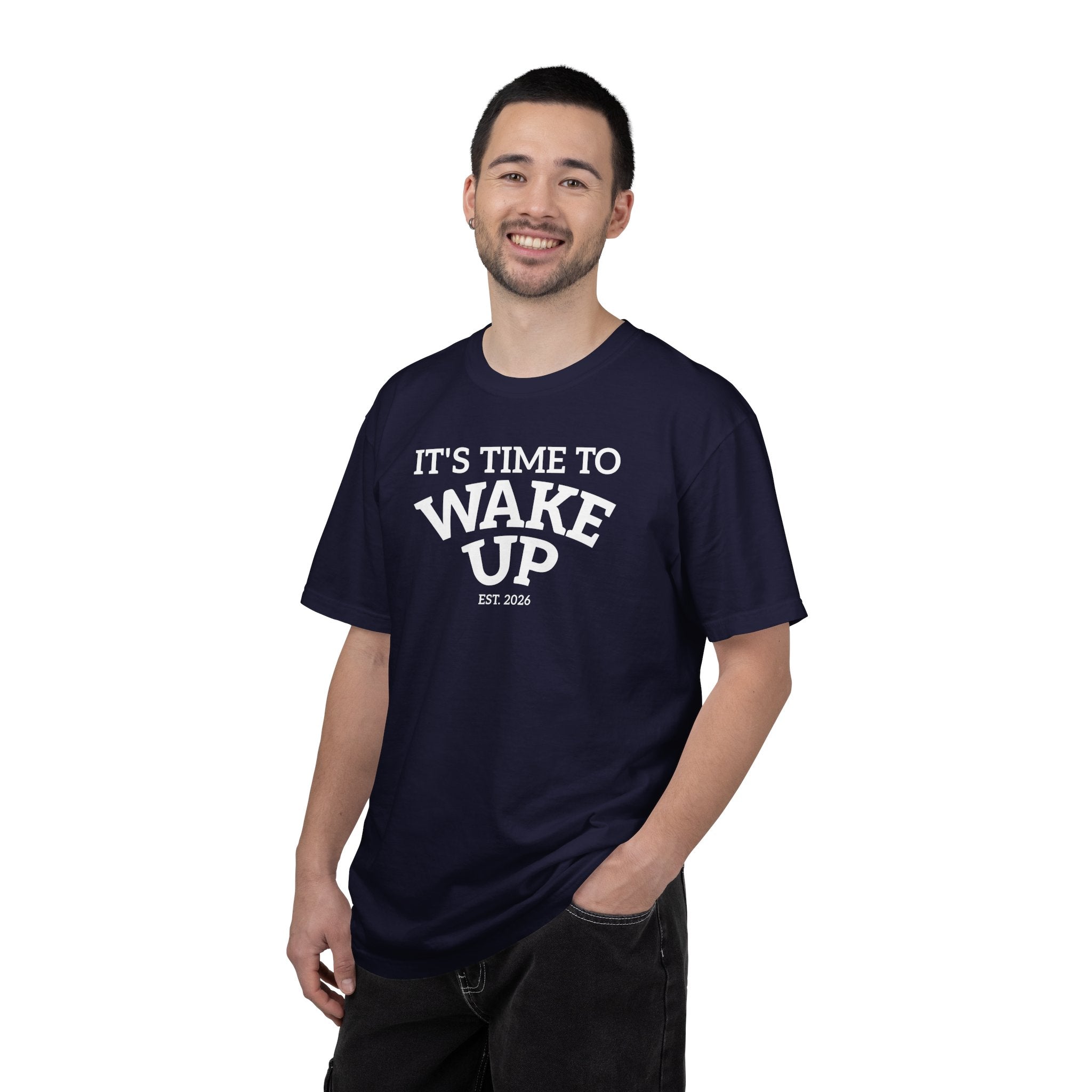 Wake Up Graphic T-Shirt — "It's Time to Wake Up" Casual Tee dark