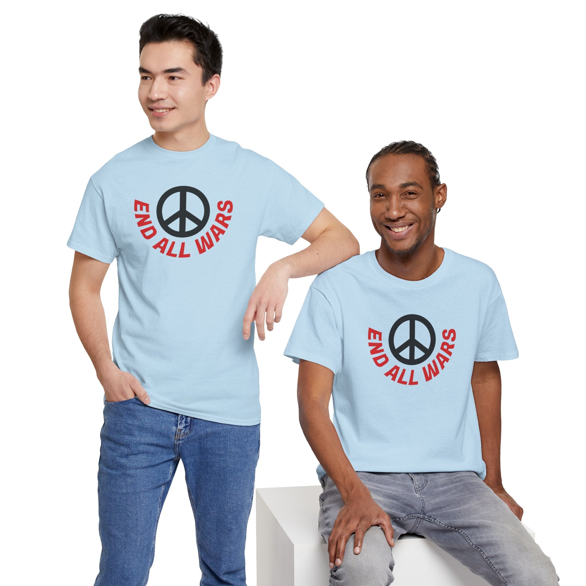 Peace Symbol T-Shirt — "End All Wars" Anti-War Graphic Tee