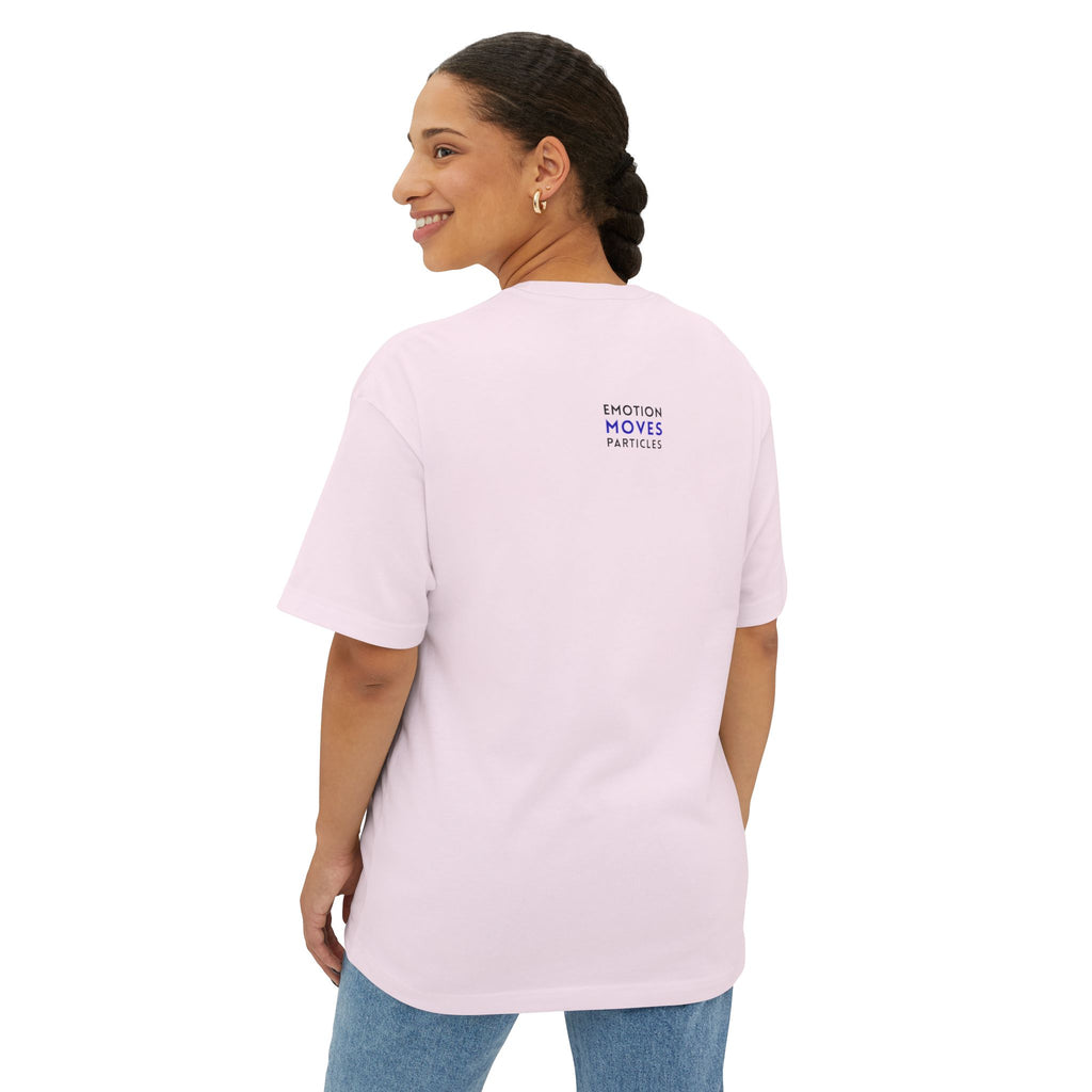 Emotion Moves Particles Tee — Minimalist Motivational Graphic T-Shirt
