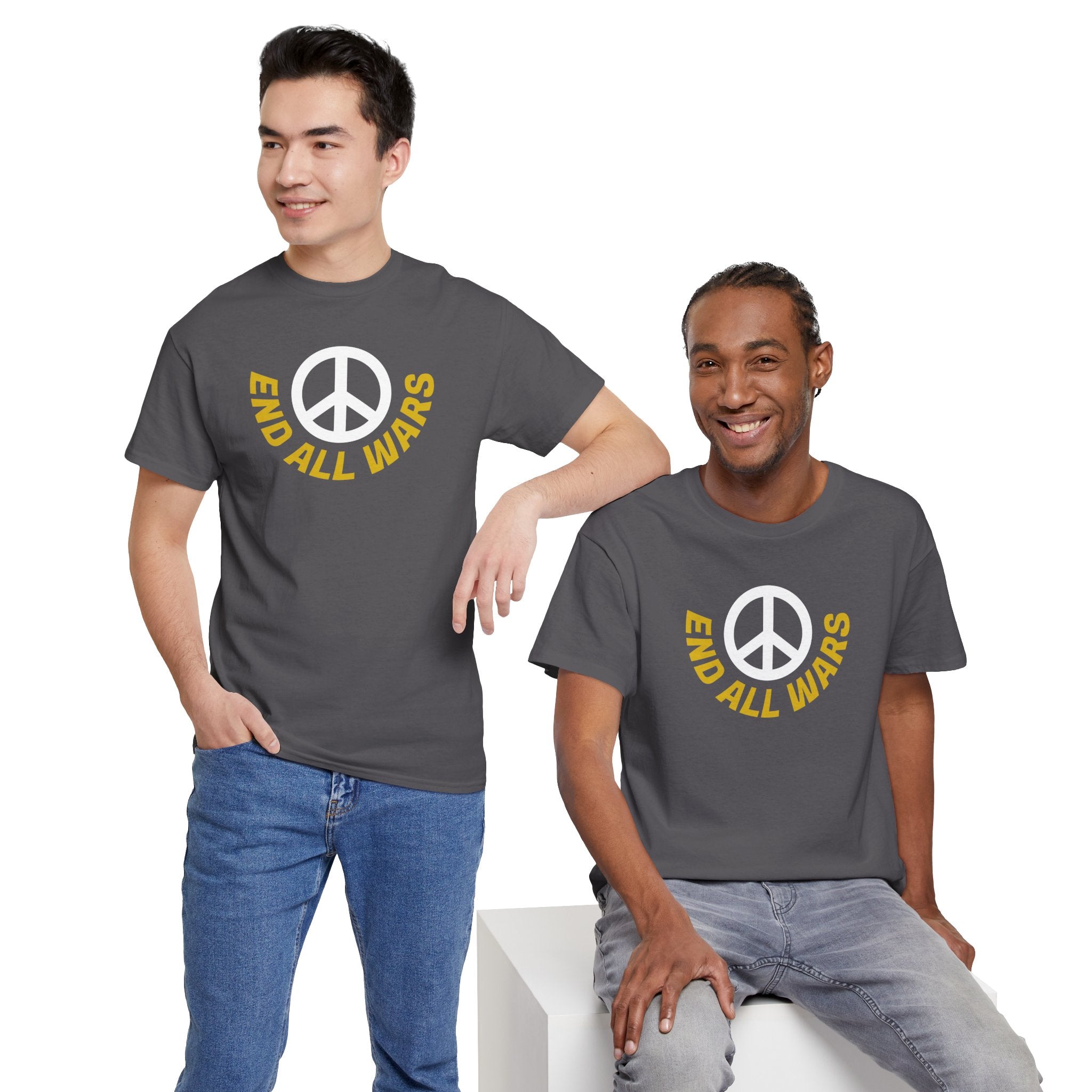 Peace Symbol T-Shirt — "End All Wars" Anti-War Graphic Tee