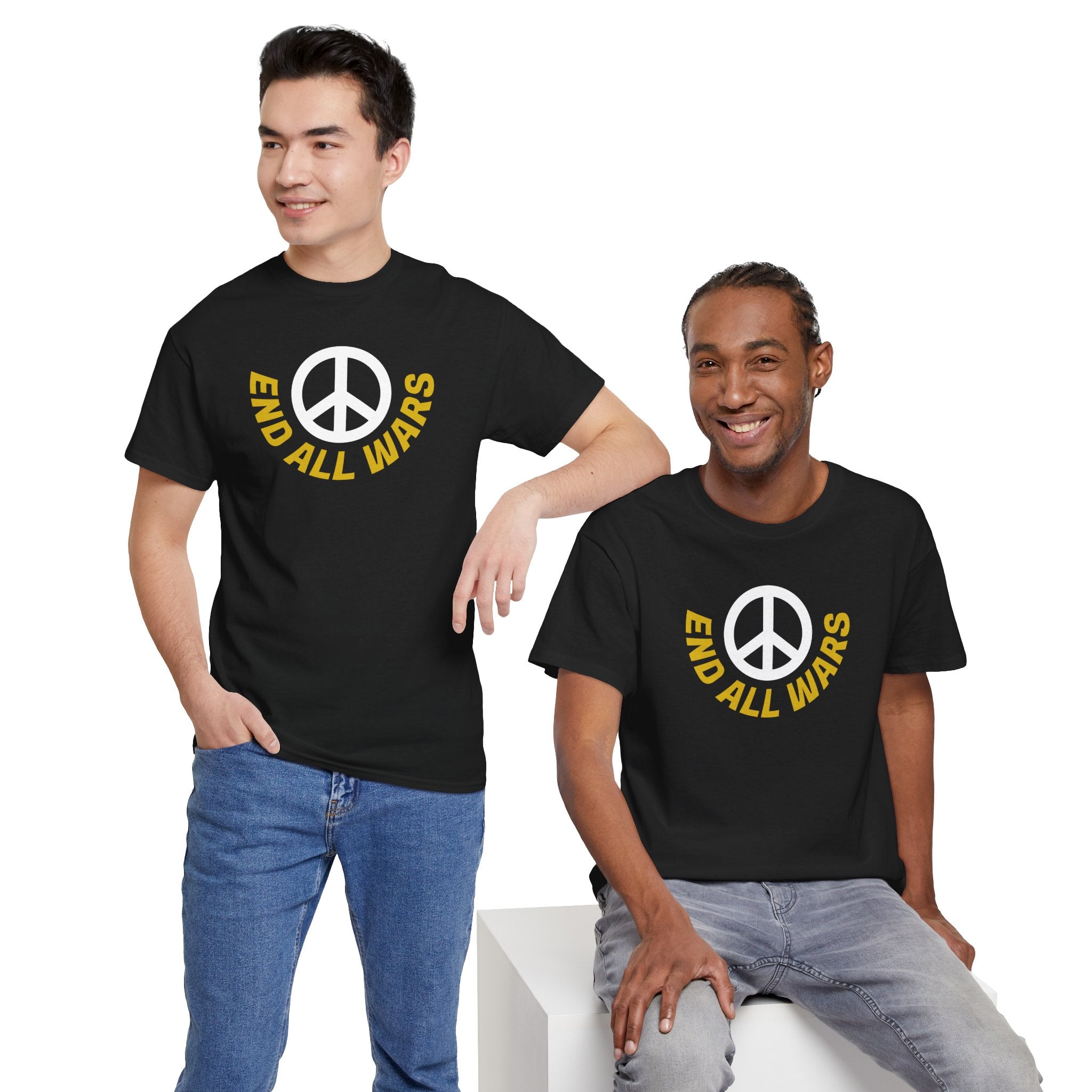 Peace Symbol T-Shirt — "End All Wars" Anti-War Graphic Tee