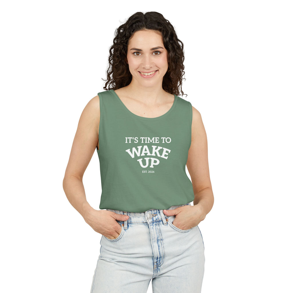 Wake Up Tank Top dark — Casual Graphic Tank